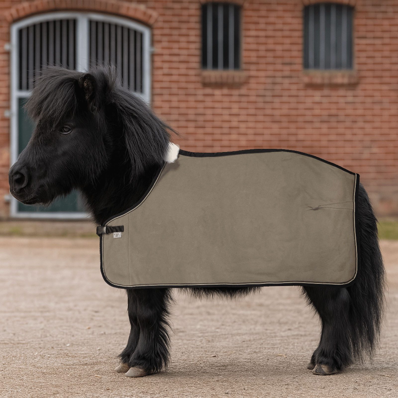 EQuest Pferde-Abschwitzdecke Alpha Fleece Abschwitzdecke speziell für Shettys, Mud