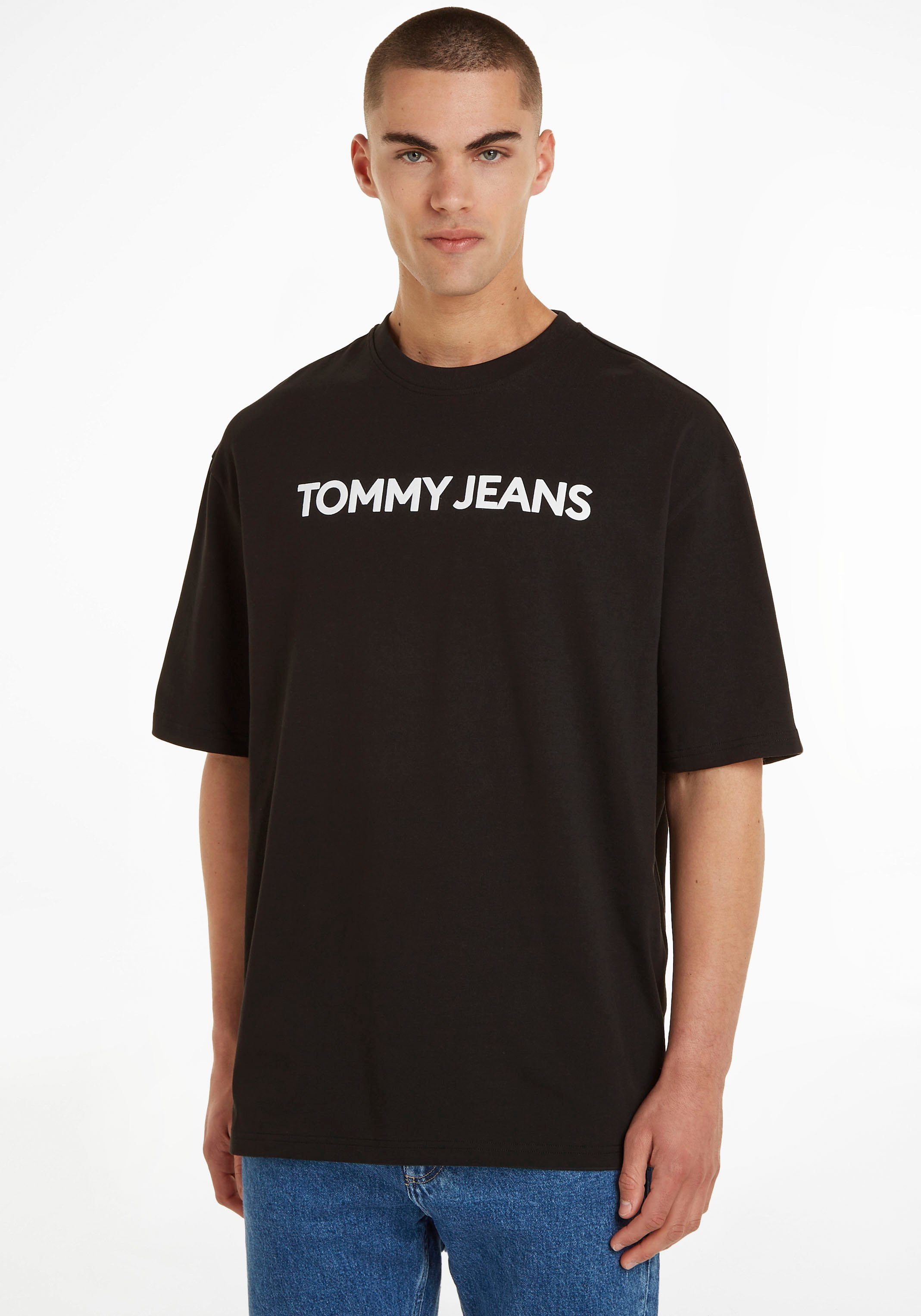 Tommy Jeans Plus T-Shirt TJM OVZ BOLD CLASSICS TEE EXT mit Tommy Jeans Schriftzug Black