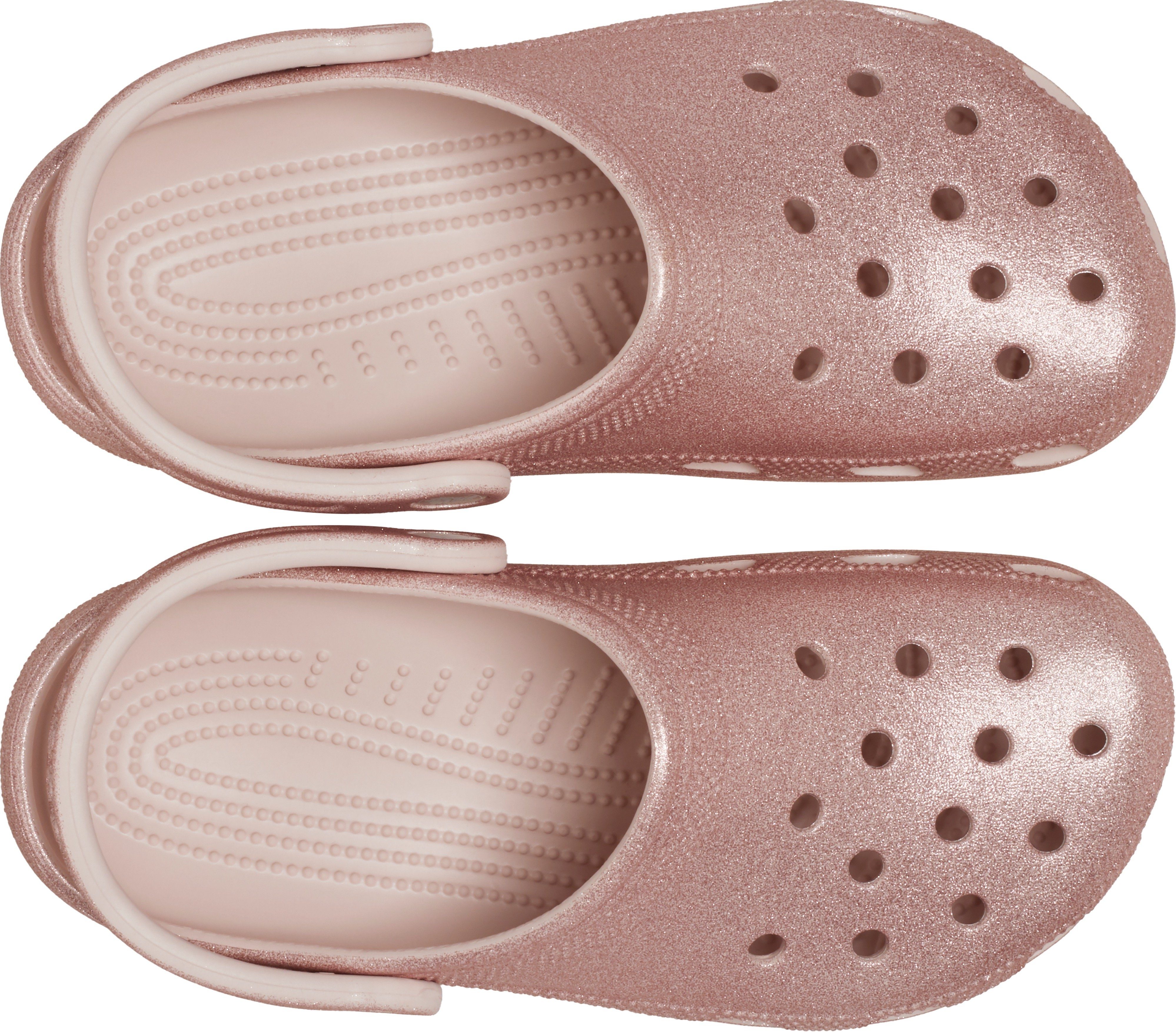 Crocs Classic Glitter Clog, Badesandale Hausschuh, Sommerschuh, Schlappen, Schlupfschuh mit Glitzer verziert