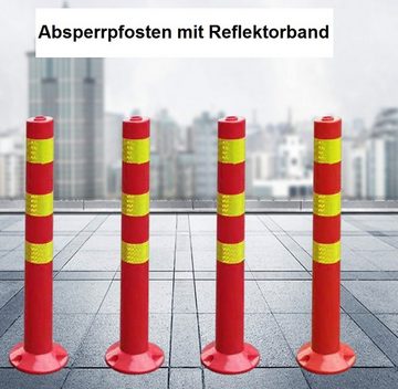 BAYLI Garage 9er Set - Sperrpfosten [Höhe-68cm] - Absperrpfosten Kunststoff reflekt