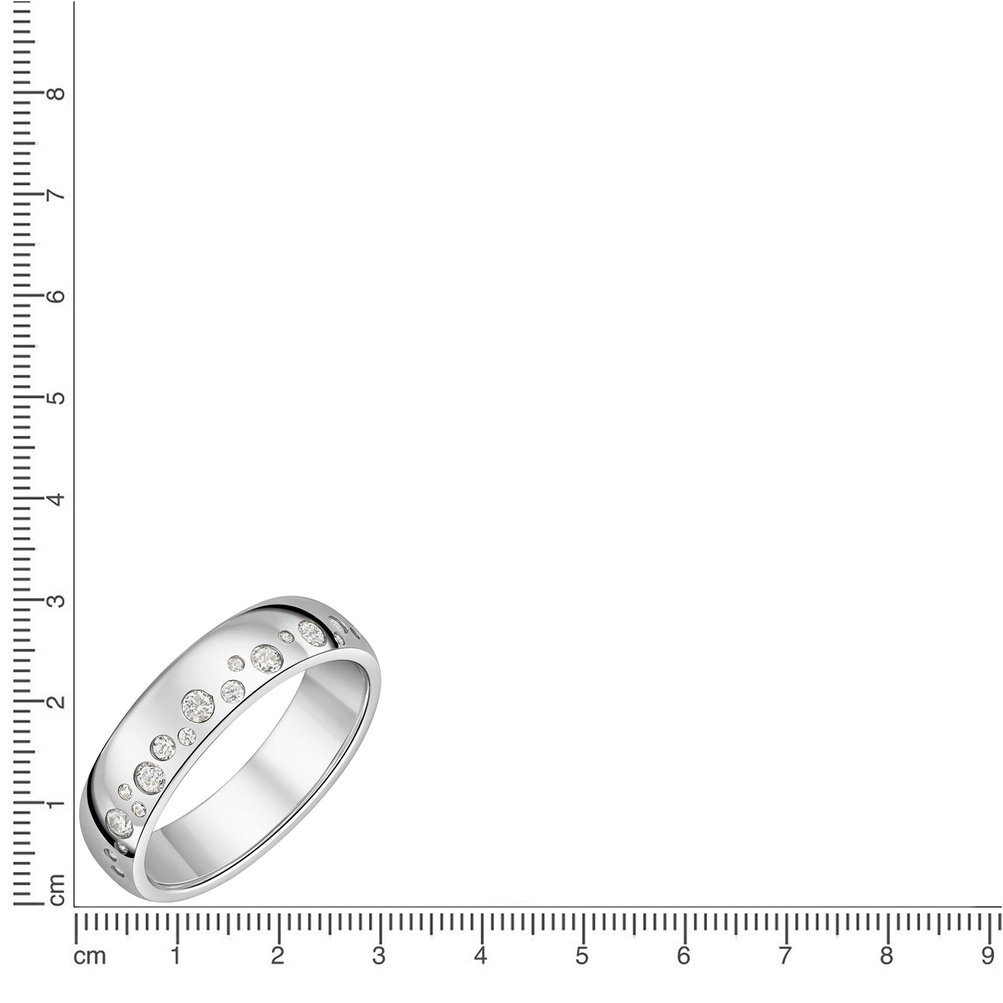 Firetti Fingerring Schmuck Geschenk Silber 925 Damenring Ring Sternenhimmel, mit Zirkonia (synth)
