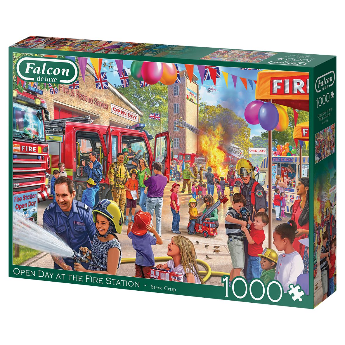 Jumbo Spiele Puzzle Tag der offenen Tür bei der Feuerwehr 1000 Teile Puzzle, 1000 Puzzleteile, Made in Europe