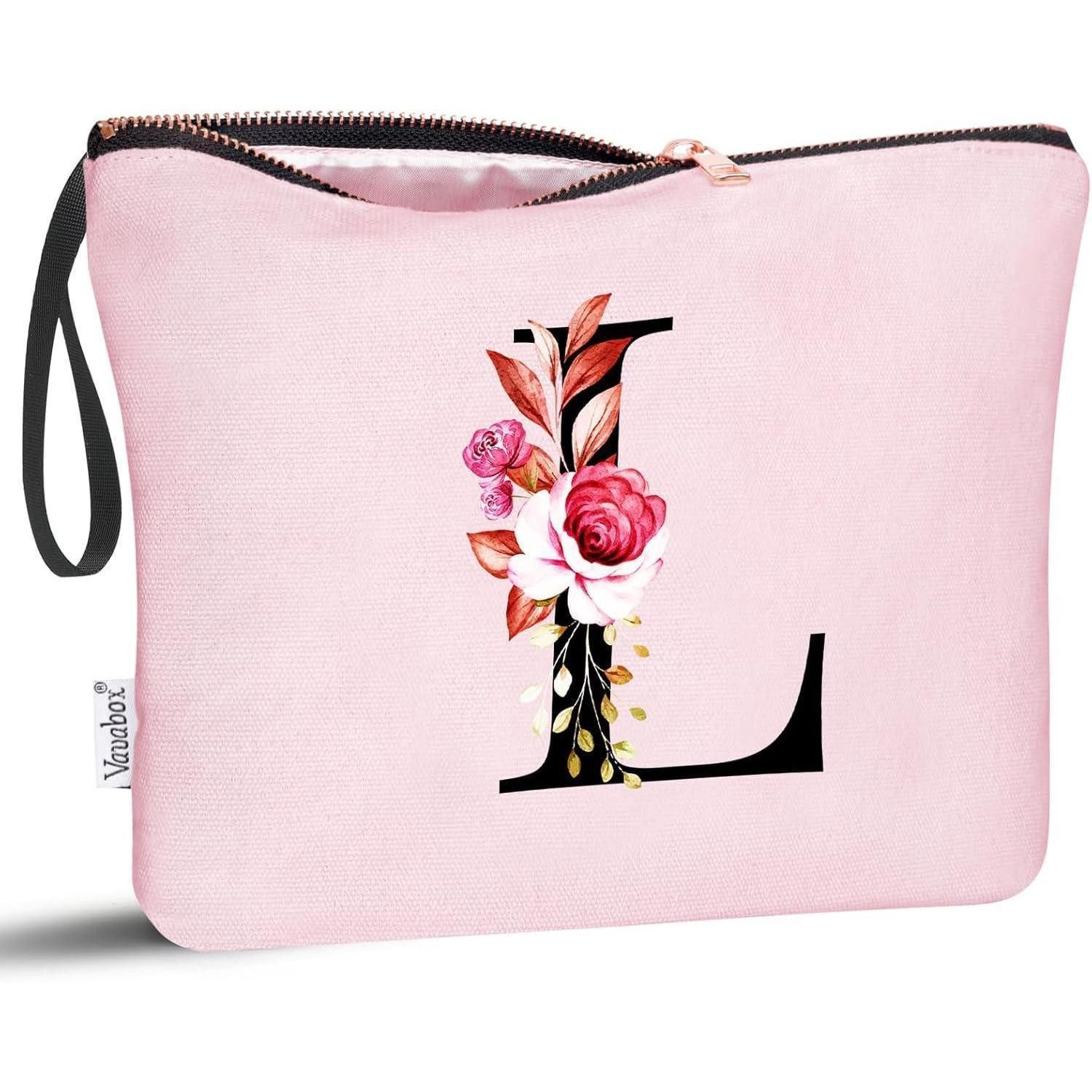 LuxusKollektion Kosmetiktasche Kosmetiktasche personalisiert Geburtstagsgeschenke Frauen Pink L
