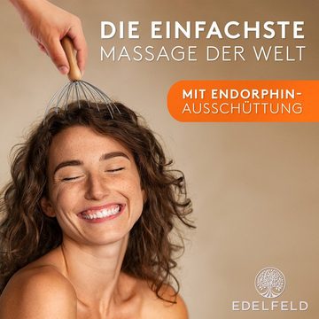 EDELFELD Massagegerät Kopfmassage Spinne mit 24 Fingern, Kopfkrauler mit Wohlfühl-Noppen, Angenehmes Kopfmassagegerät mit Auslegern auf 2 Ebenen