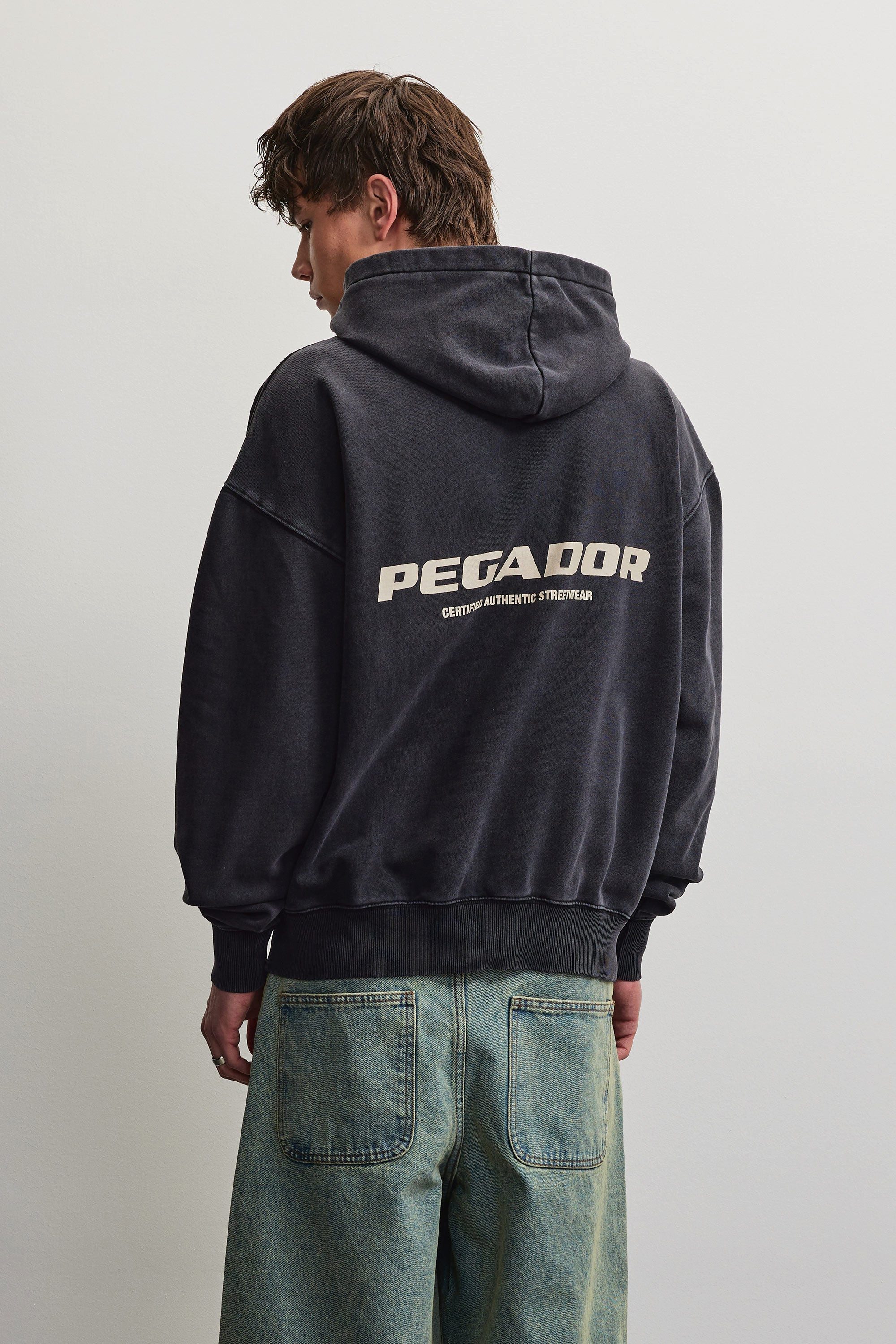PEGADOR Kapuzensweatshirt COLNE LOGO OVERSIZED HOODIE Baumwollmischung, oversize