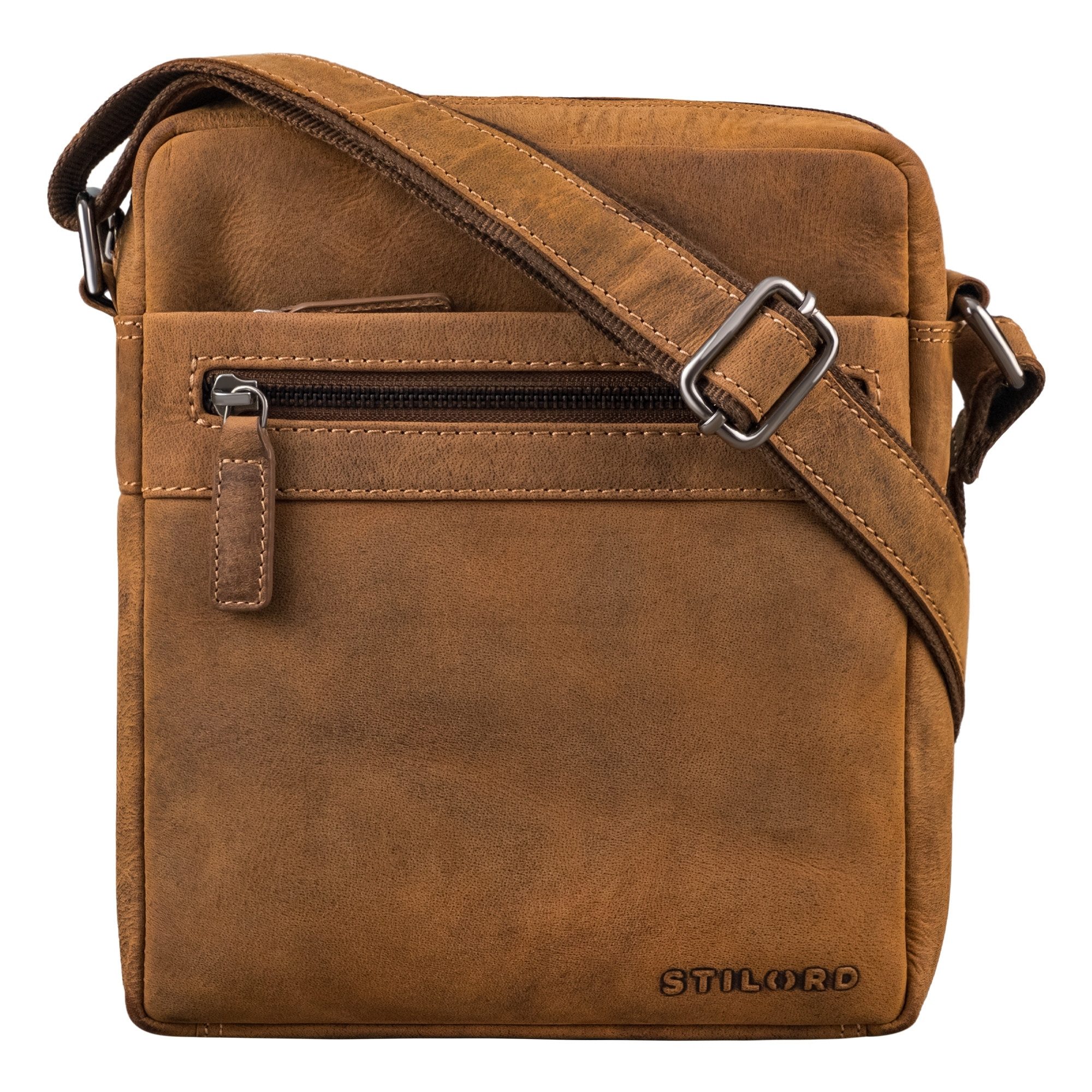 STILORD Schultertasche “Oli” Vintage Männerhandtasche Leder Klein für Tablet bis 11 Zoll