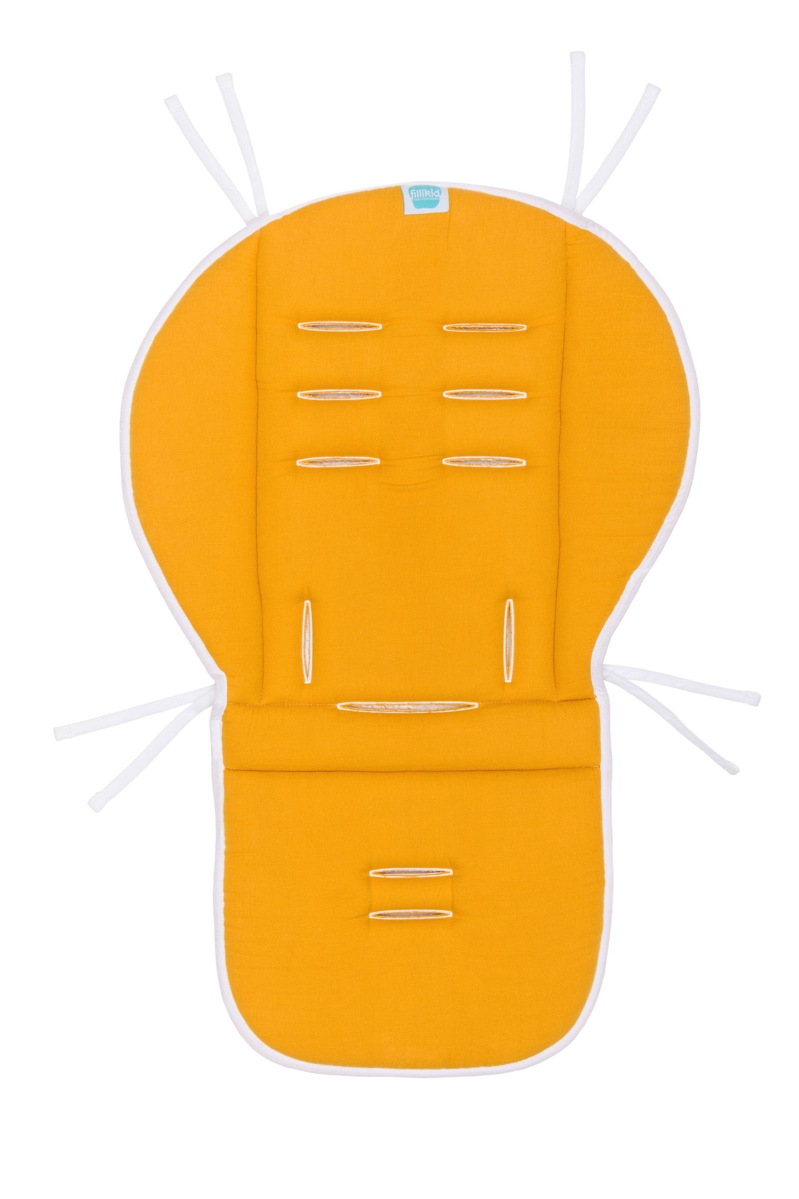 Fillikid Kinderwagen-Sitzauflage Wendeauflage Muslin 48x74 cm