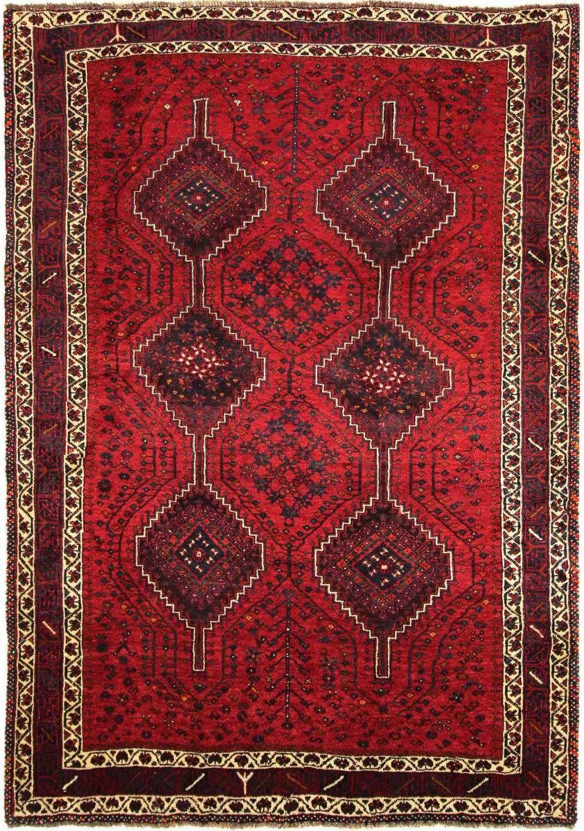 Orientteppich Shiraz 204x281 Handgeknüpfter Orientteppich / Perserteppich, Nain Trading, rechteckig, Höhe: 10 mm