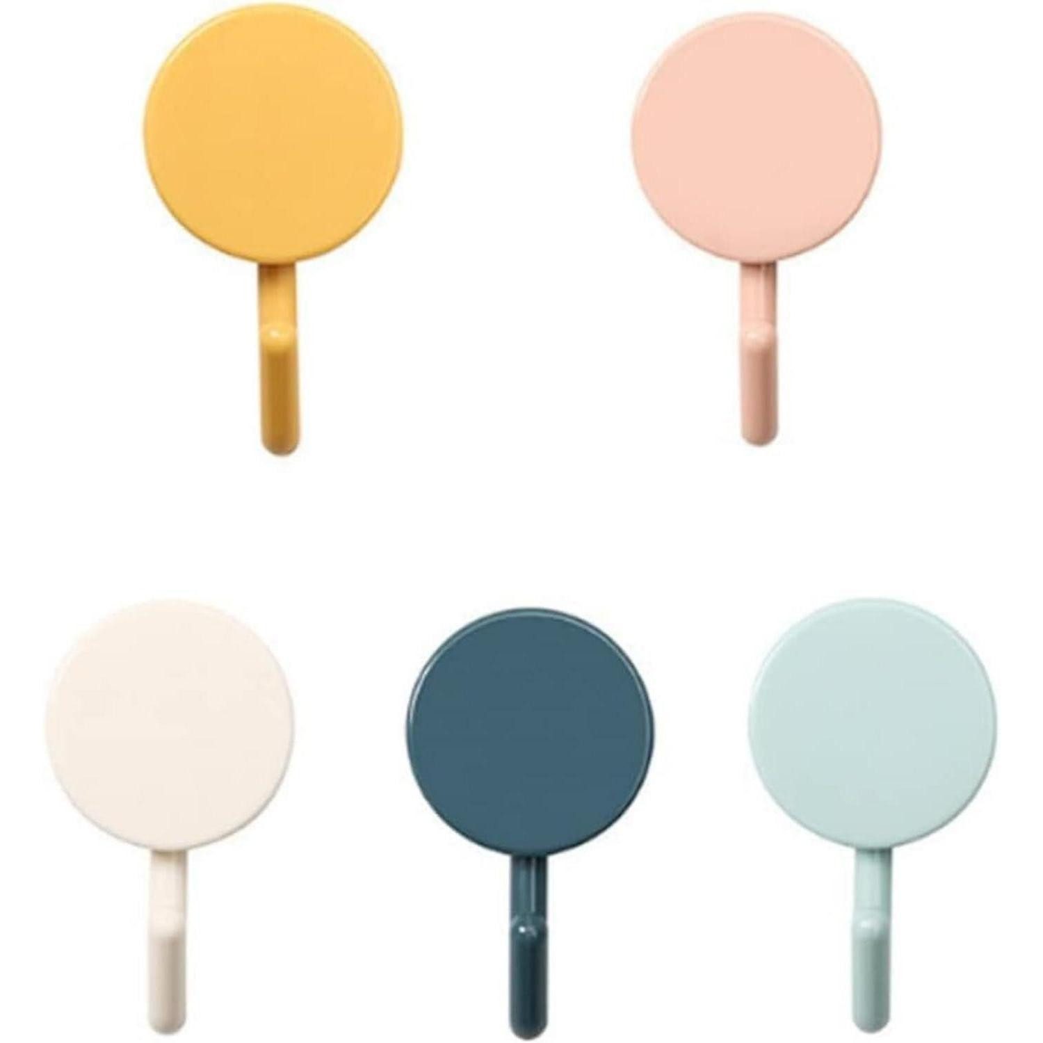 LuxusKollektion Klebehaken Wandhaken selbstklebend bunt 5er Set, (5-St)