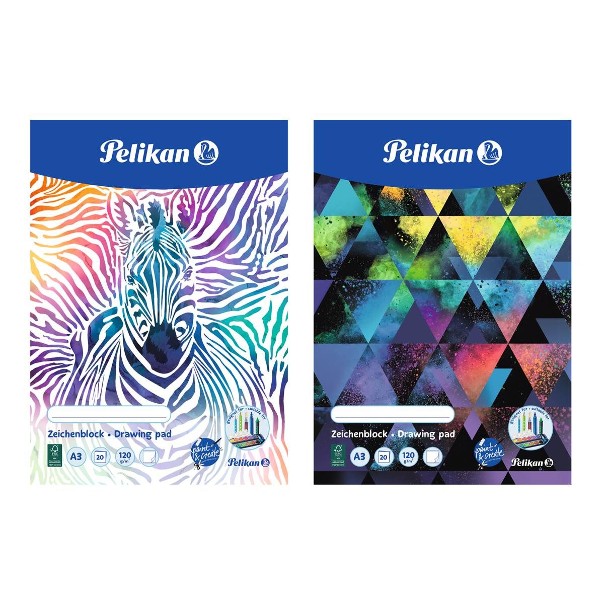 Pelikan Drucker- und Kopierpapier Pelikan Büro 236799 Pelikan Zeichenblock DIN A3 120g/m2 20 Blatt