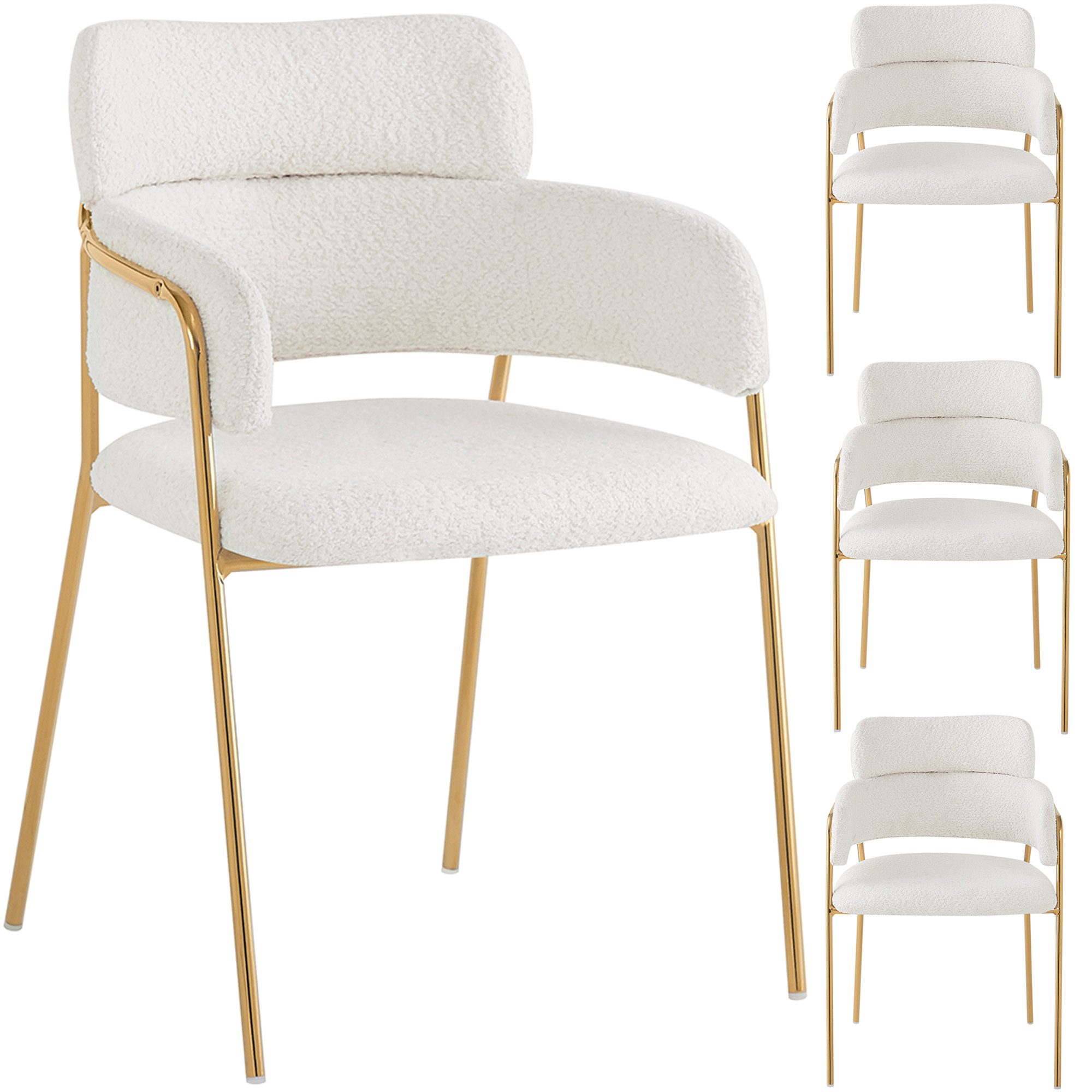 OKWISH Esszimmerstuhl mit goldenen Beinen (Polsterstuhl, günstig online kaufen