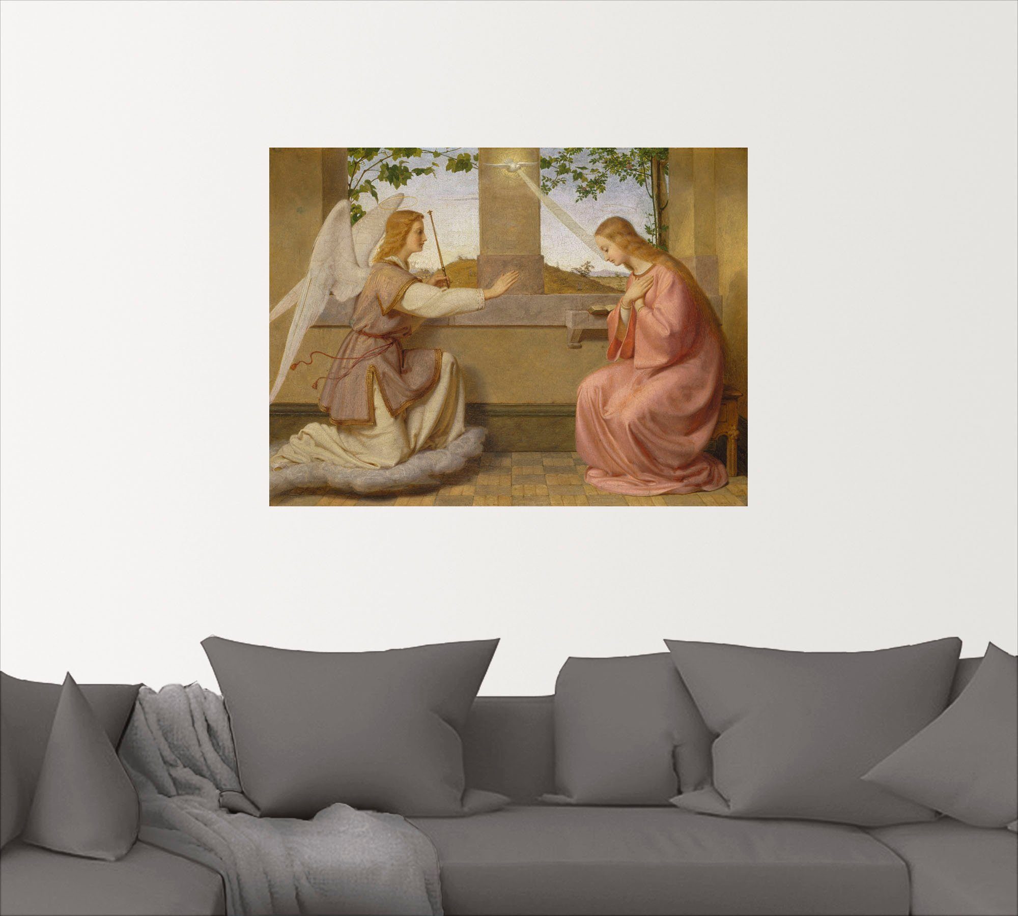 Artland Wandbild St), in Verkündigung. Größen als versch. Leinwandbild, 1835, (1 oder Wandaufkleber Poster Religion