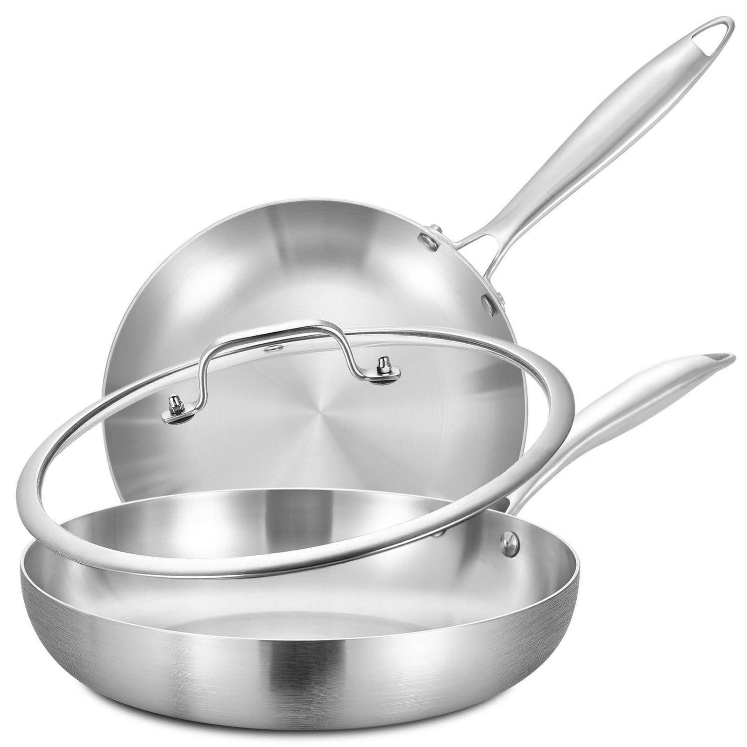 LuxusKollektion Pfannen-Set Bratpfannen-Set Edelstahl 20-30cm 3-lagig