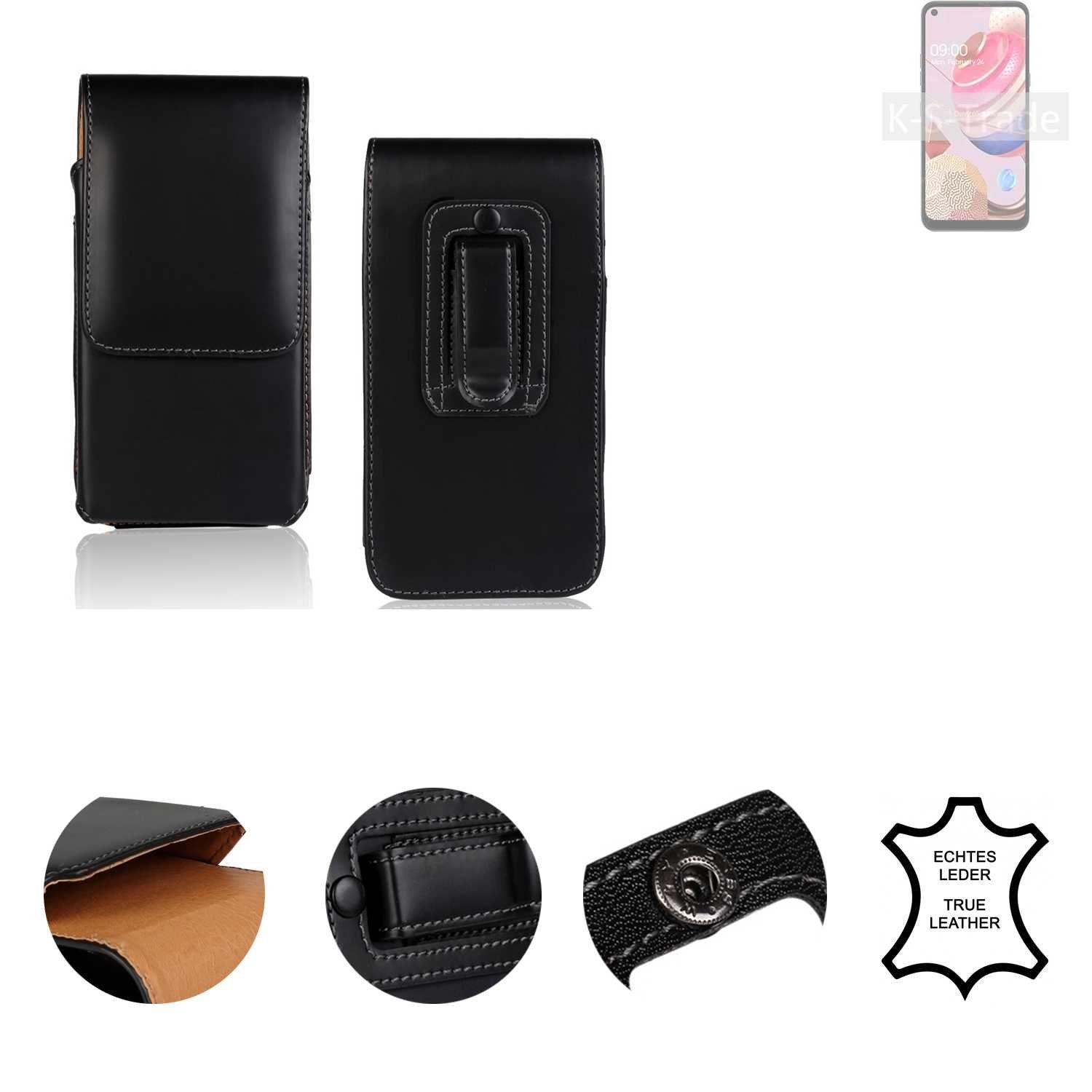K-S-Trade Handyhülle für LG Electronics K51S, Holster Gürteltasche Handy Hülle Schutzhülle Handyhülle Leder