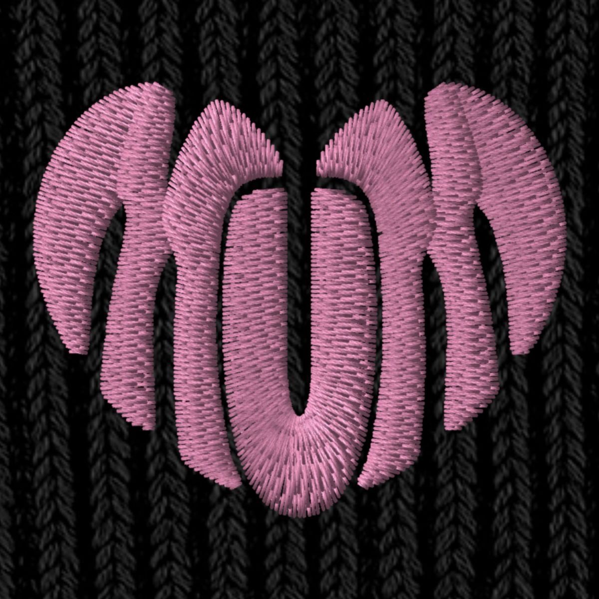 Spreadshirt Beanie Stickerei Mum Pinkes Herz Fisherman Beanie Bio Mütze (1-St)