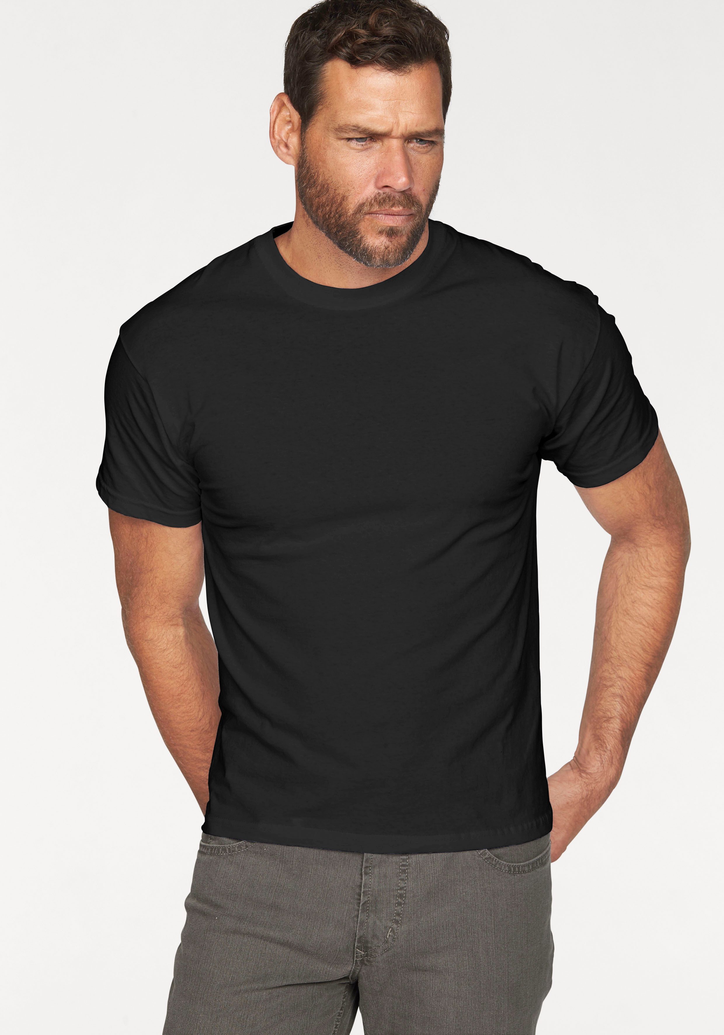 Fruit of the Loom T-Shirt, sechs Stück in unterschiedlicher Farbkomination (Packung, 6-tlg., 6er-Pack) mit Rundhalsausschnitt