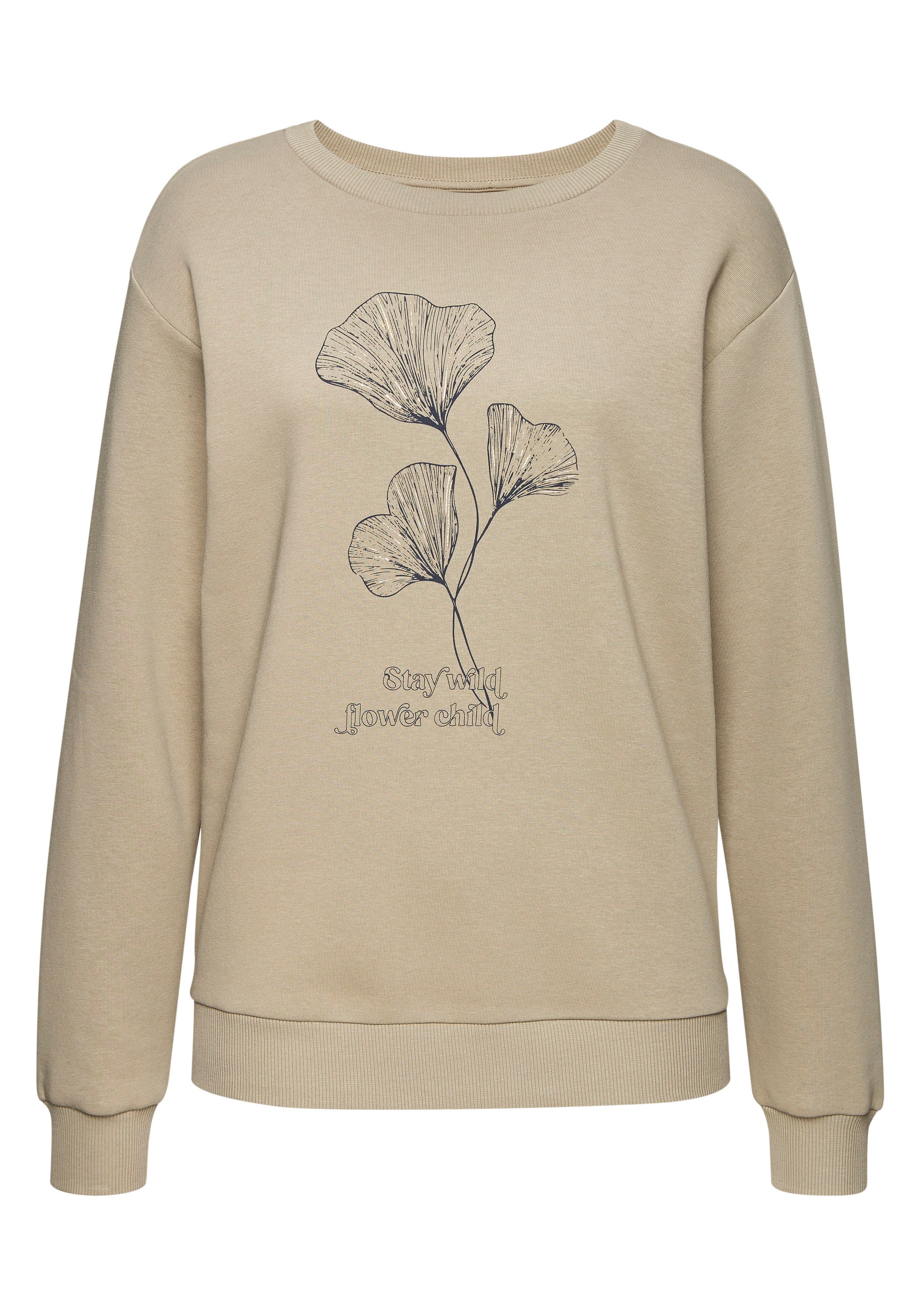 LASCANA Sweatshirt mit glänzenden Druckdetails, Loungewear. € 39,99
