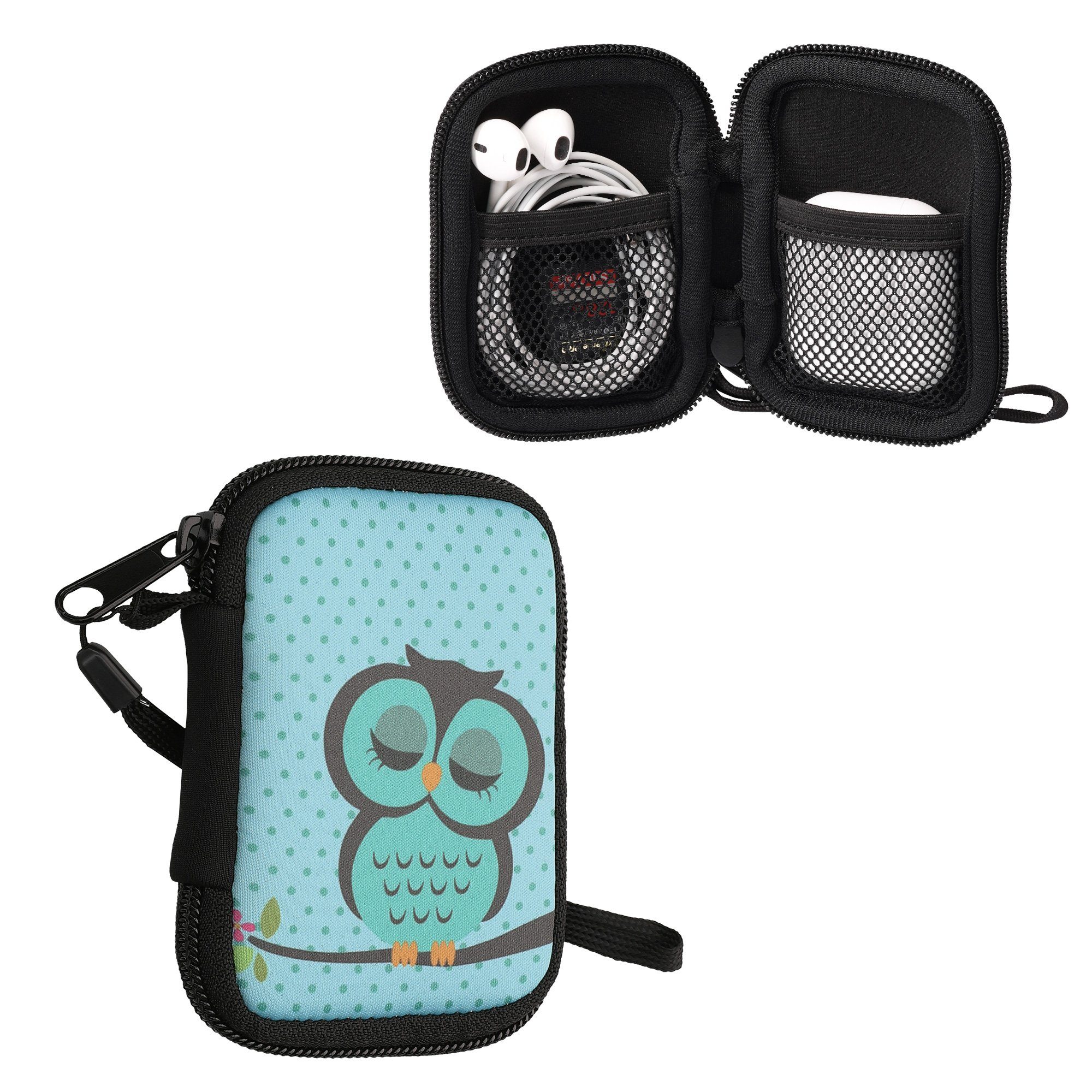 kwmobile Kopfhörer-Schutzhülle Neopren Tasche für in-ear Headphones, Hülle Case Schutztasche - Innenmaße - mit Reißverschluss
