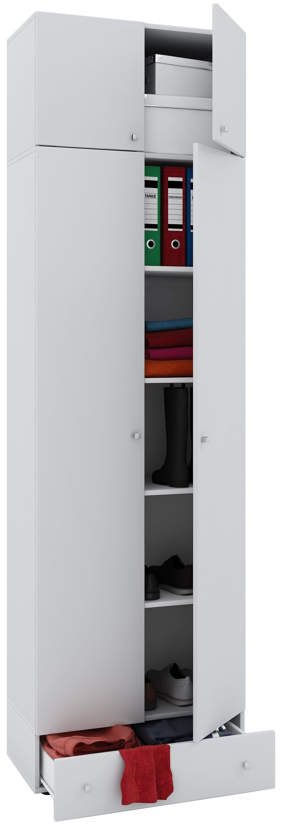 VCM Kleiderschrank Kleiderschrank Mehrzweckschrank Schrank Vandol
