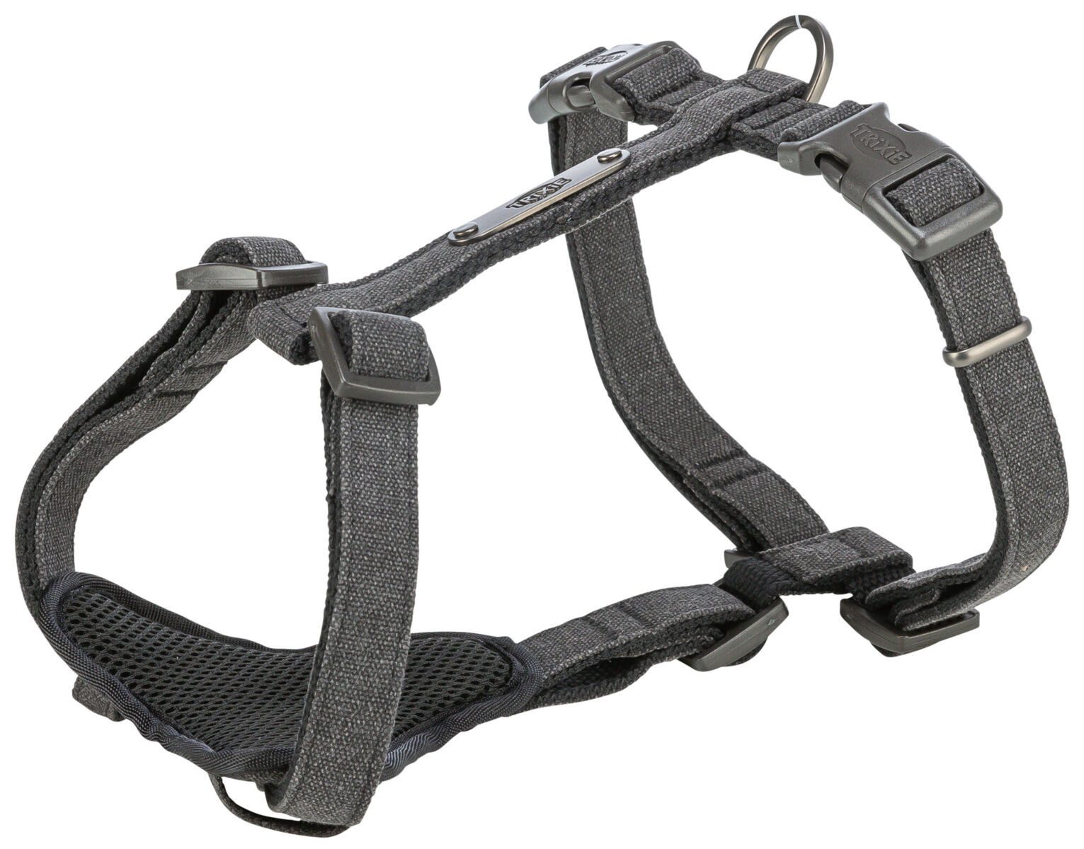 TRIXIE Hunde-Geschirr CityStyle H-Geschirr - schwarz - 30–44 cm/10 mm, Gurtband