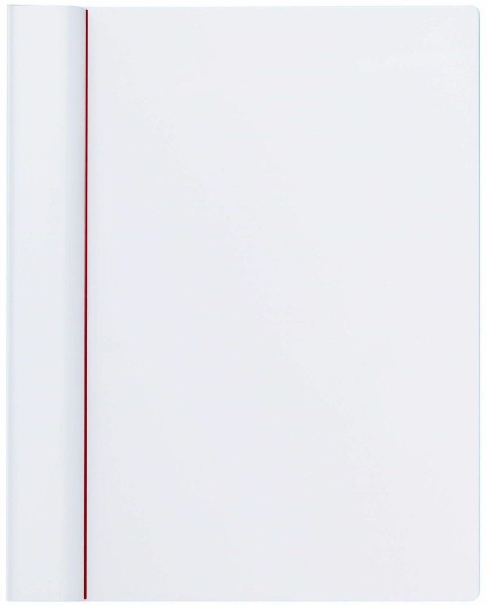 Schreibmappe A4 Schreibplatte Kunststoff Klemmer lange Seite weiß.
