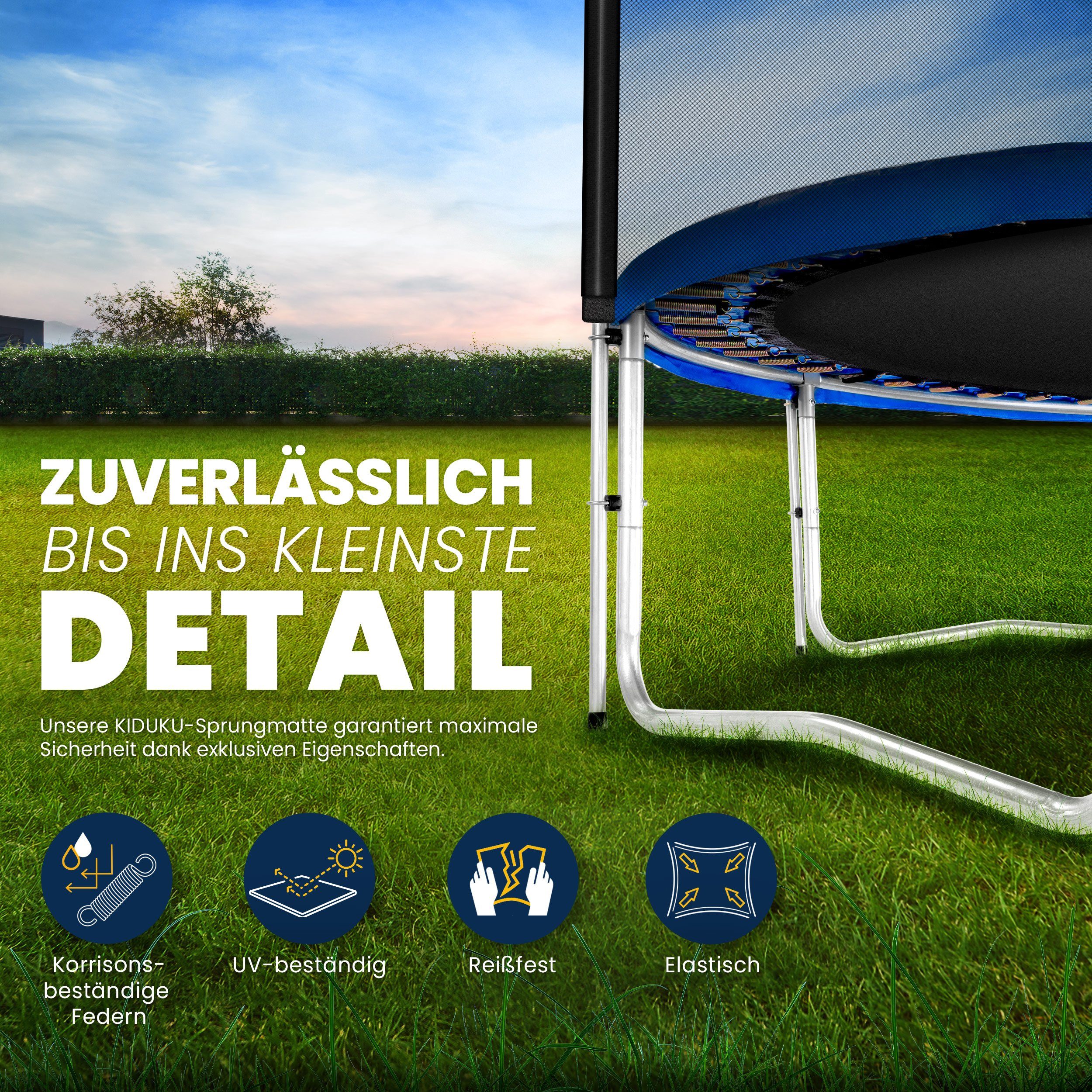 KIDUKU Gartentrampolin KIDUKU® Trampolin 244 - 427 cm Gartentrampolin Kindertrampolin Outdoor, Ø 427 cm, kg