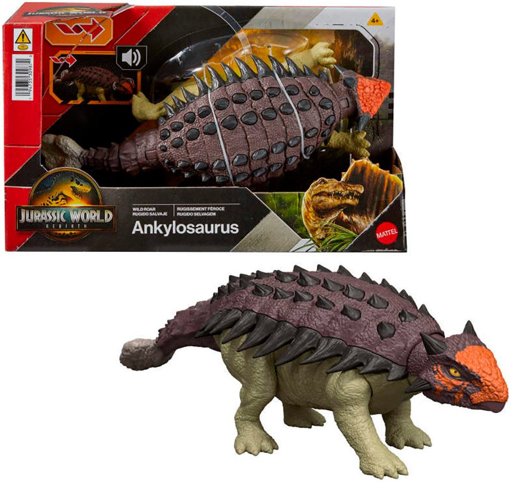 Mattel® Spielfigur Jurassic World, Rebirth, Wild Roar Ankylosaurus