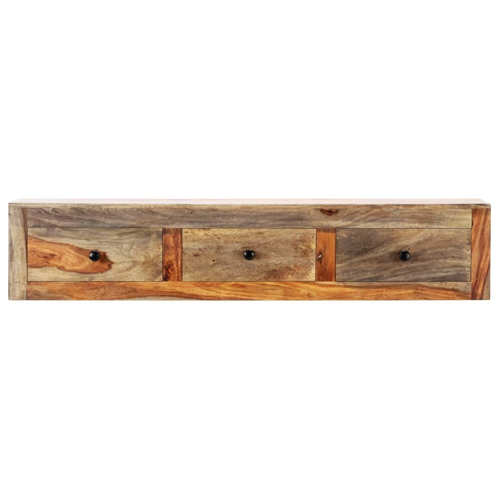 Palisander furnicato Massivholz Wand-Konsolentisch Beistelltisch 100x25x20 cm