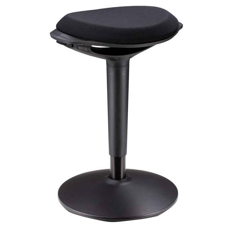 CARO-Möbel Sitzhocker, Bürohocker ASTORIA ergonomisch drehbar schwarz