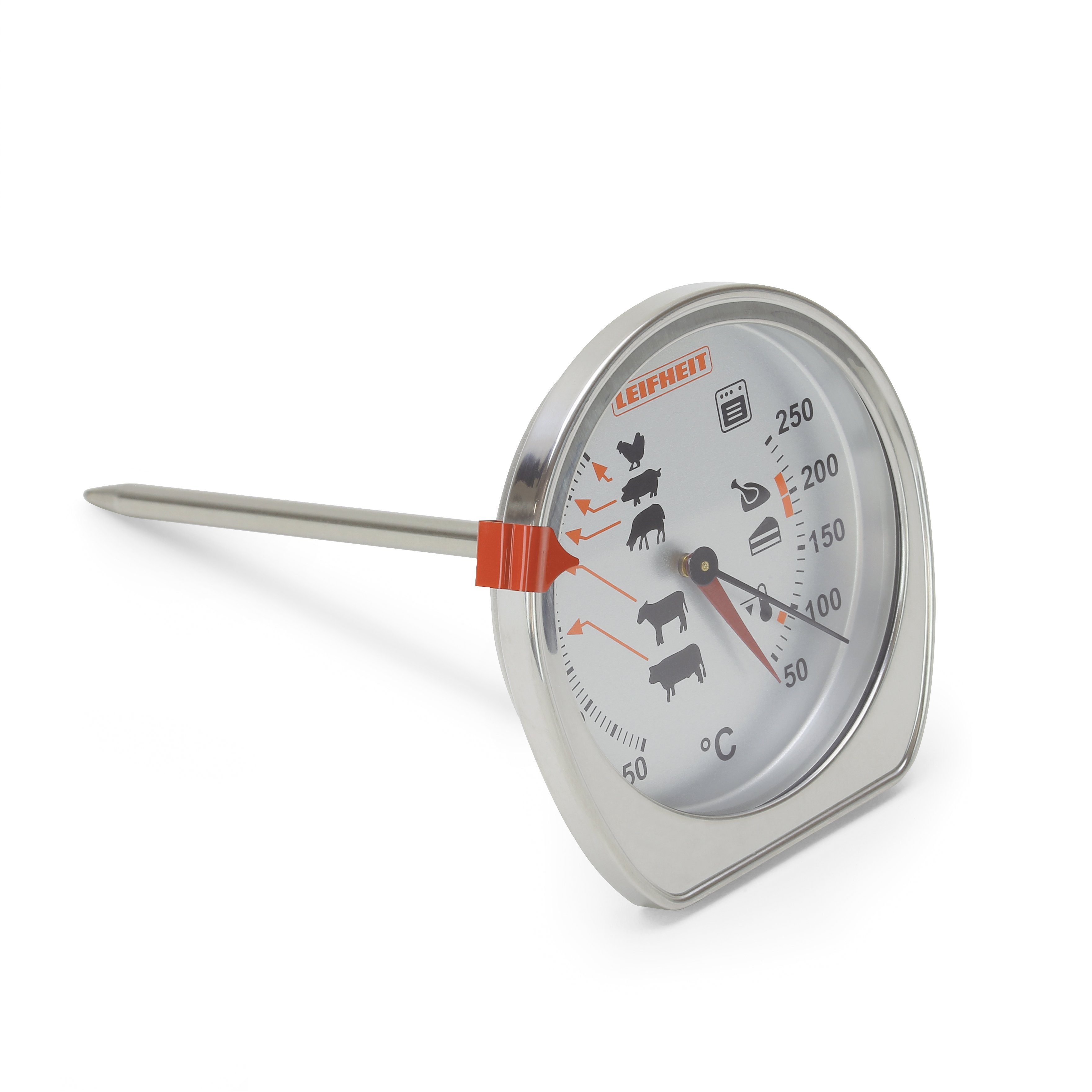 Leifheit Backofenthermometer, Analog, Skala für ideale Garpunkte