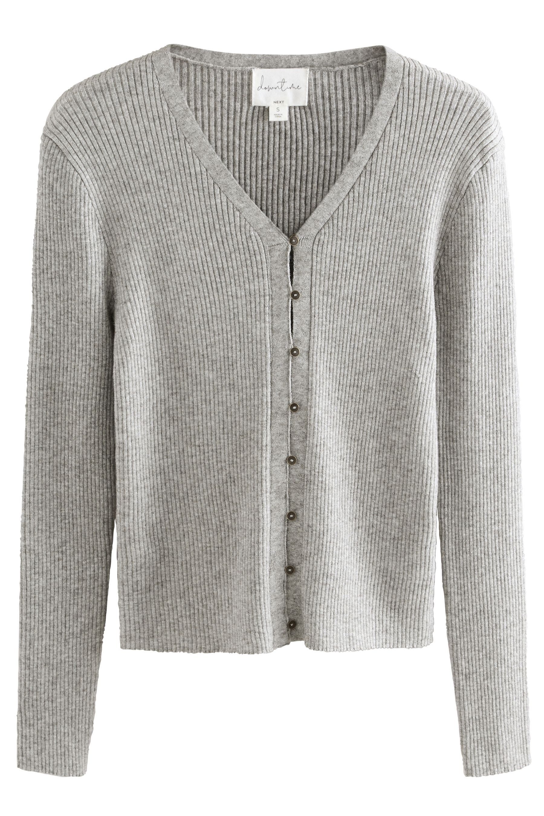 Next Strickjacke Langärmelige, gerippte Strickjacke (1-tlg) günstig online kaufen