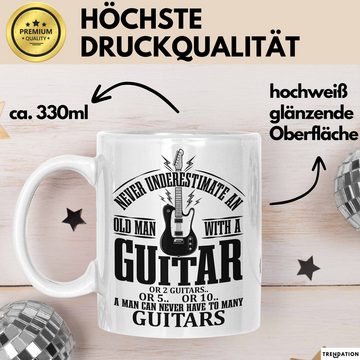 Trendation Tasse Gitarrenspieler Tasse Geschenk Gitarre Unterschätze Niemals Einen Alte