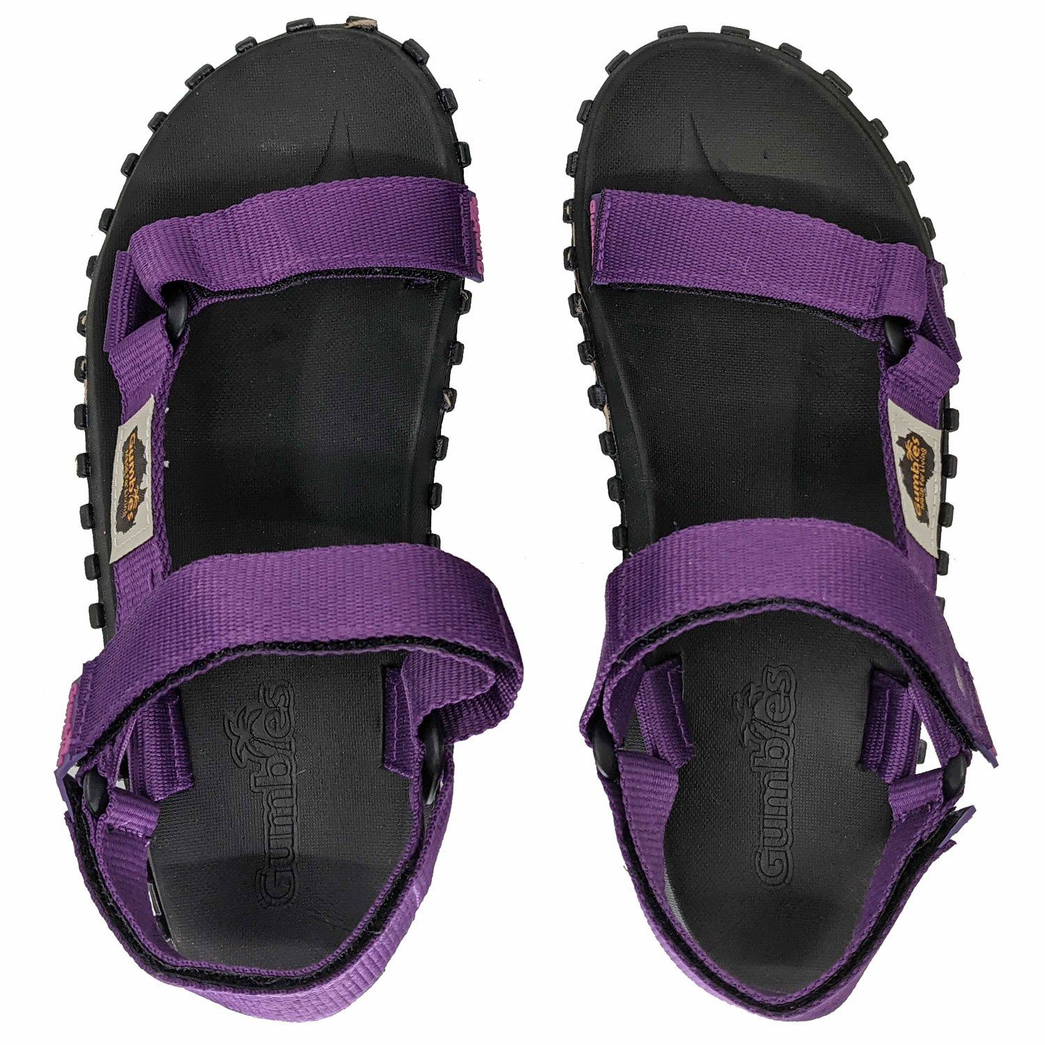 Gumbies Scrambler in Purple farbenfrohen recycelten aus »in Designs« Sandalette Materialien