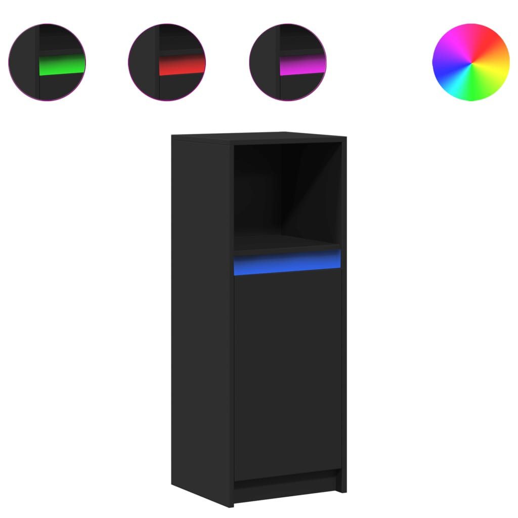 vidaXL Sideboard LED-Sideboard Schwarz 38x34x100 cm günstig online kaufen