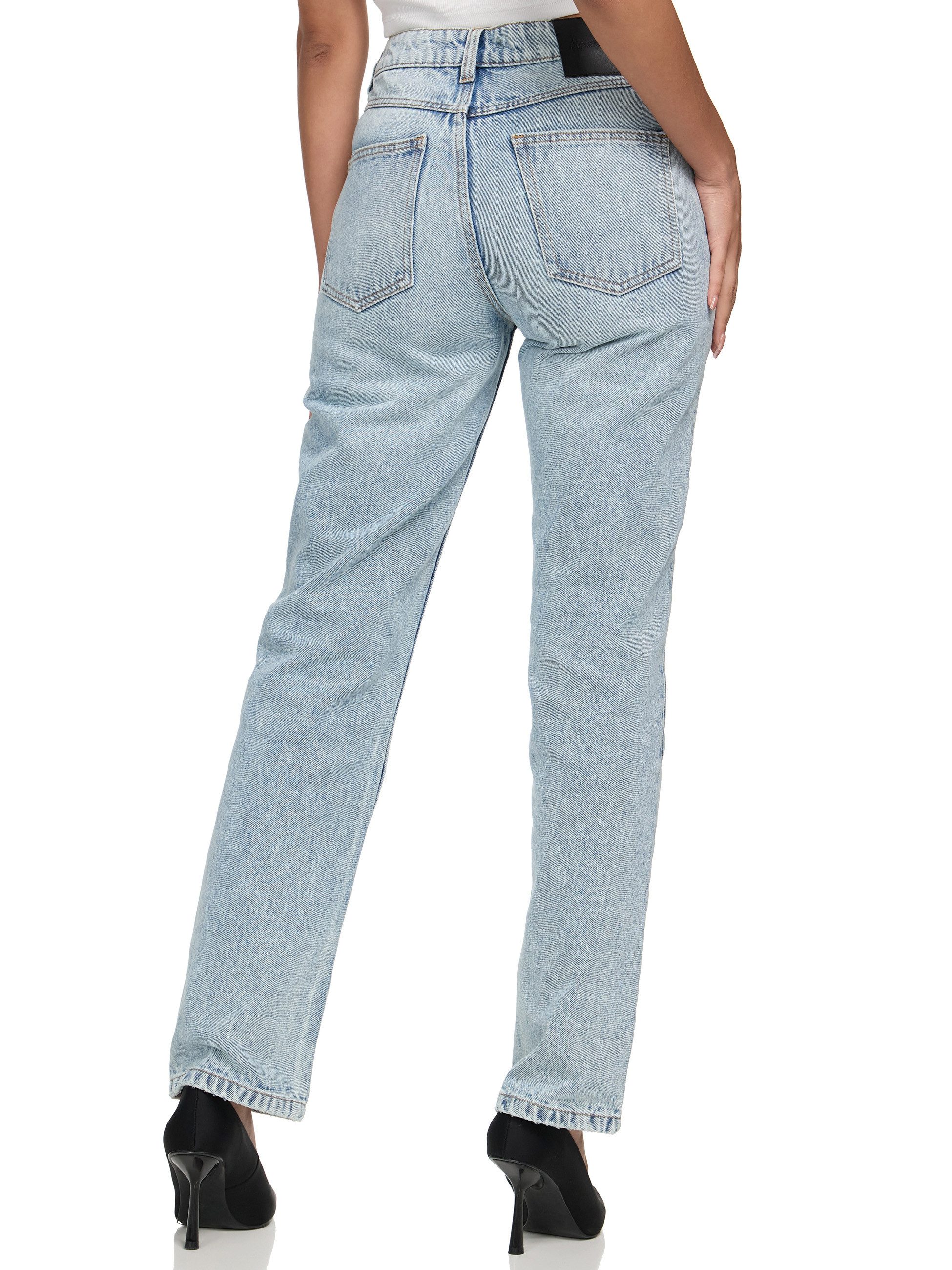 REPUBLIX Loose-fit-Jeans FAITH Damen Mid Waist Loose-fit Denim Jeans Basic