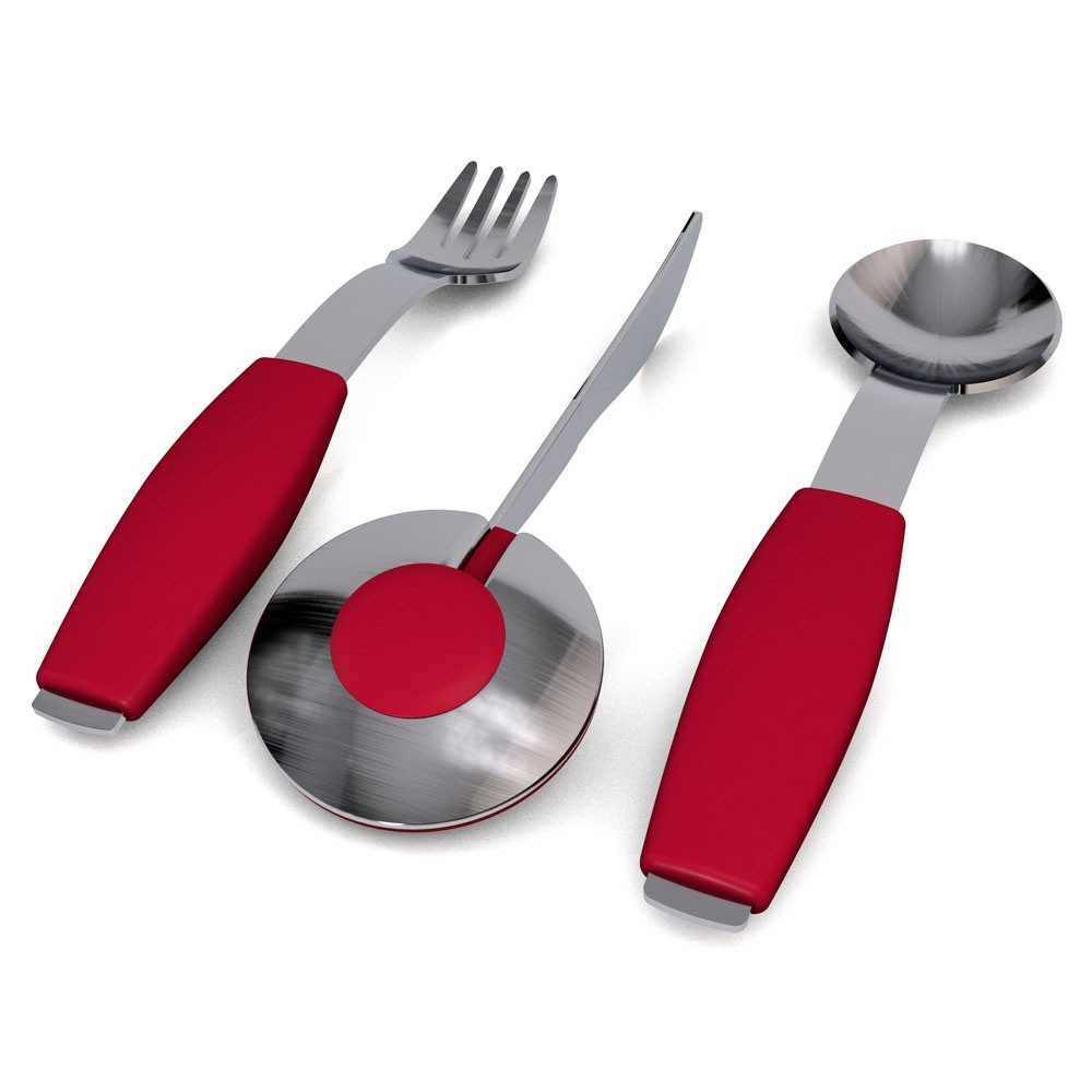 Ornamin Besteck-Set ergonomisches Besteckset, Pflegebesteck l Motorikeinschränku