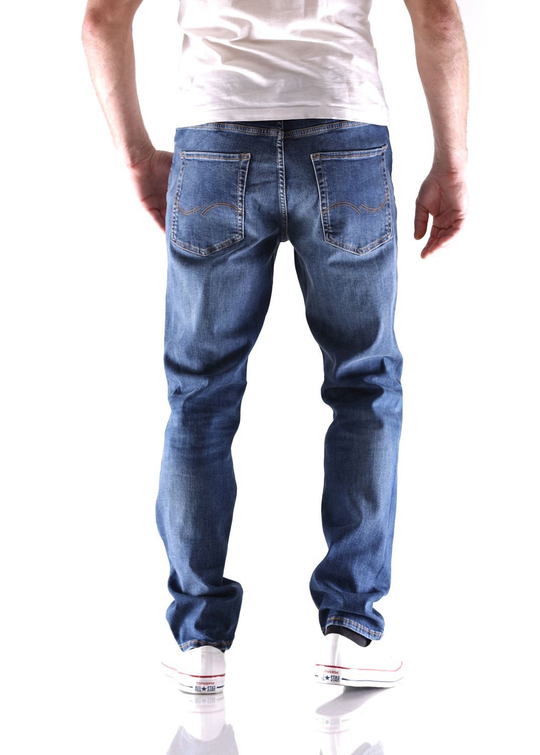 Jack & Jones Slim-fit-Jeans Jack & Jones Tim Original Slim Straight Fit Herren Jeans – Bild 3 von 3