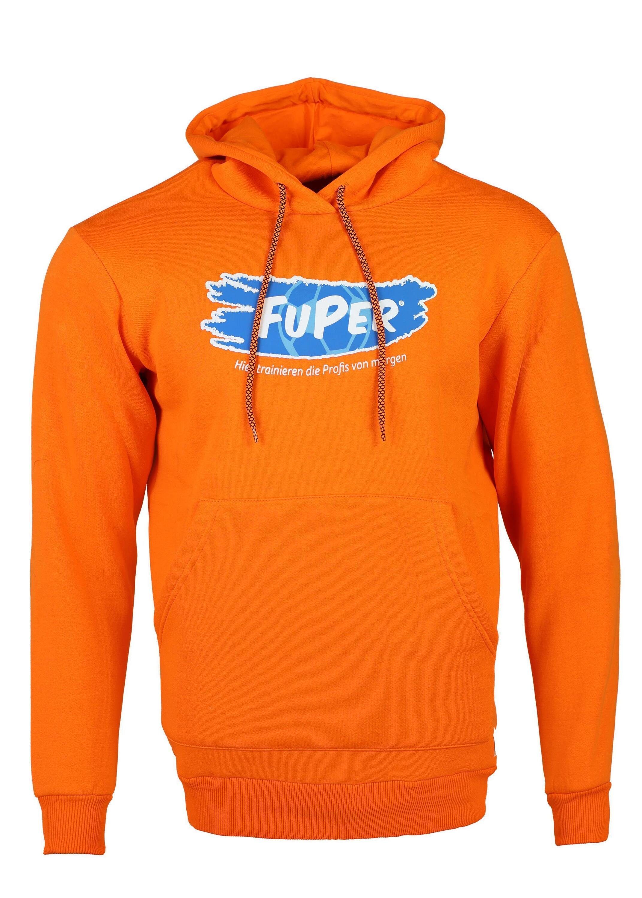 Hoodie Sport für und Lifestyle Orange FuPer Herren, Rudi