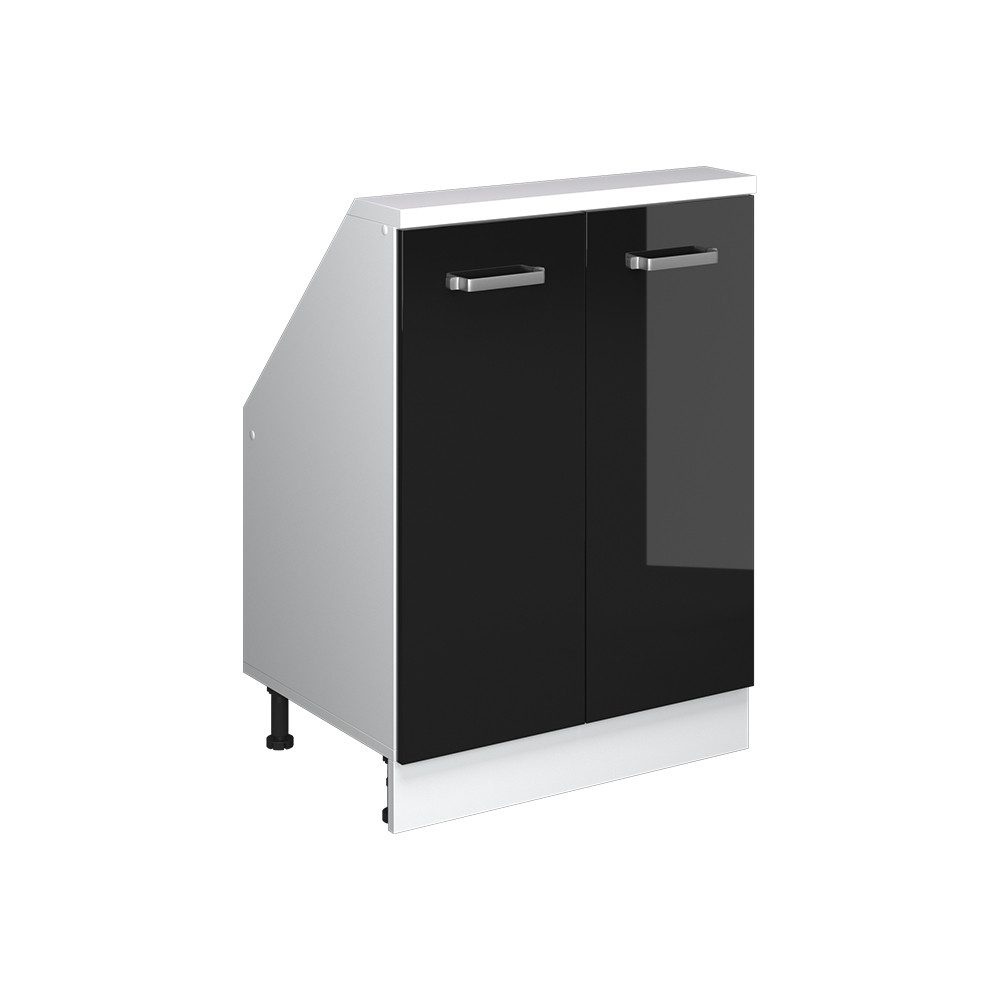 Vicco Unterschrank R-Line, Schwarz Hochglanz/Weiß, 60 günstig online kaufen