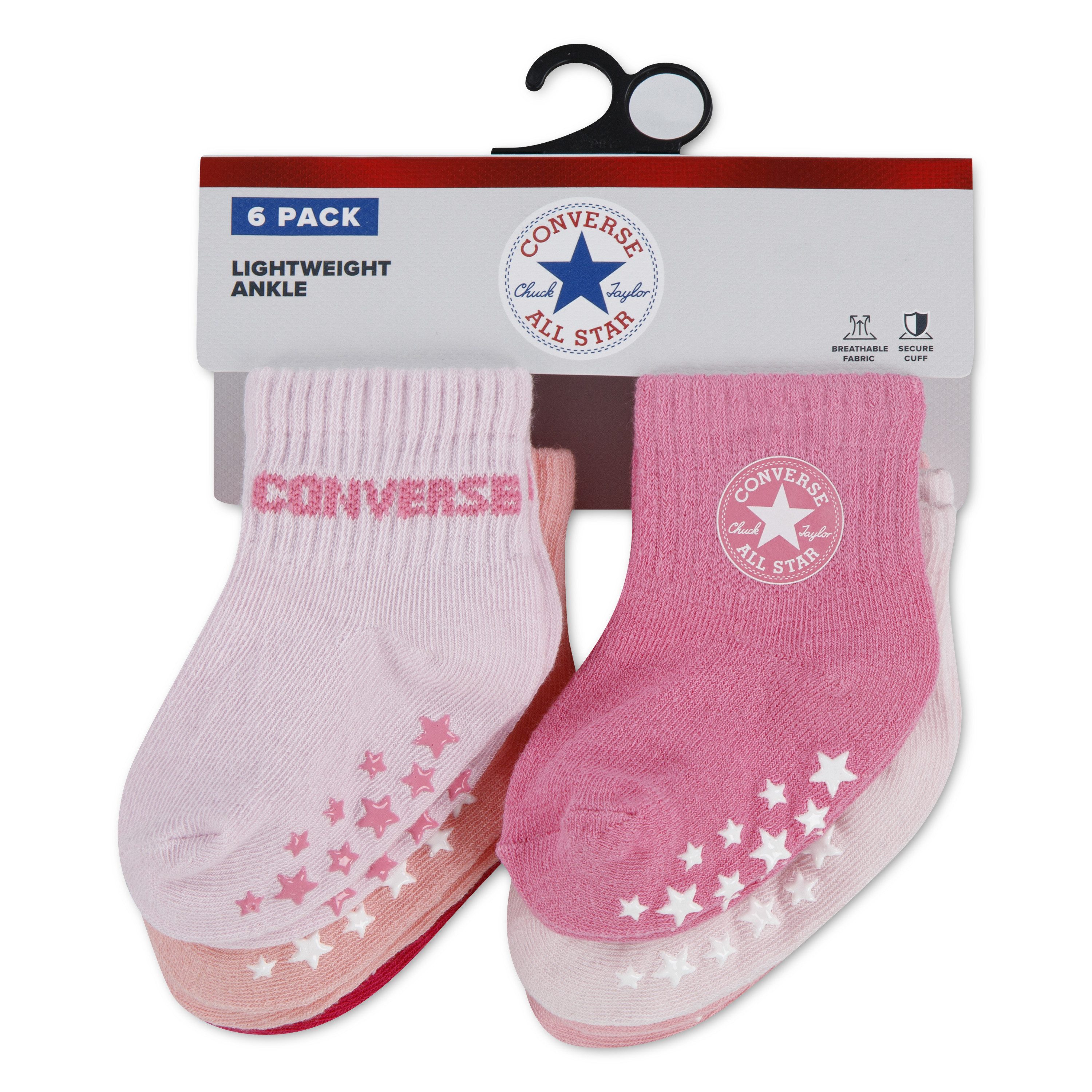 Converse Socken CHN CORE 6PK GRIP INF TOD SCKS im 6er-Pack, aus Baumwolle, Polyester und Elasthan