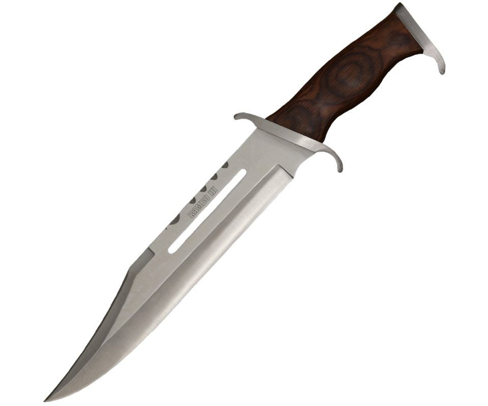 Anglo Arms Universalmesser Anglo Arms Grosses Messer Rambo III Deluxe, Holzgriff, Lederscheide, (2 St), Rambo 3 Deluxe Sammlermesser
