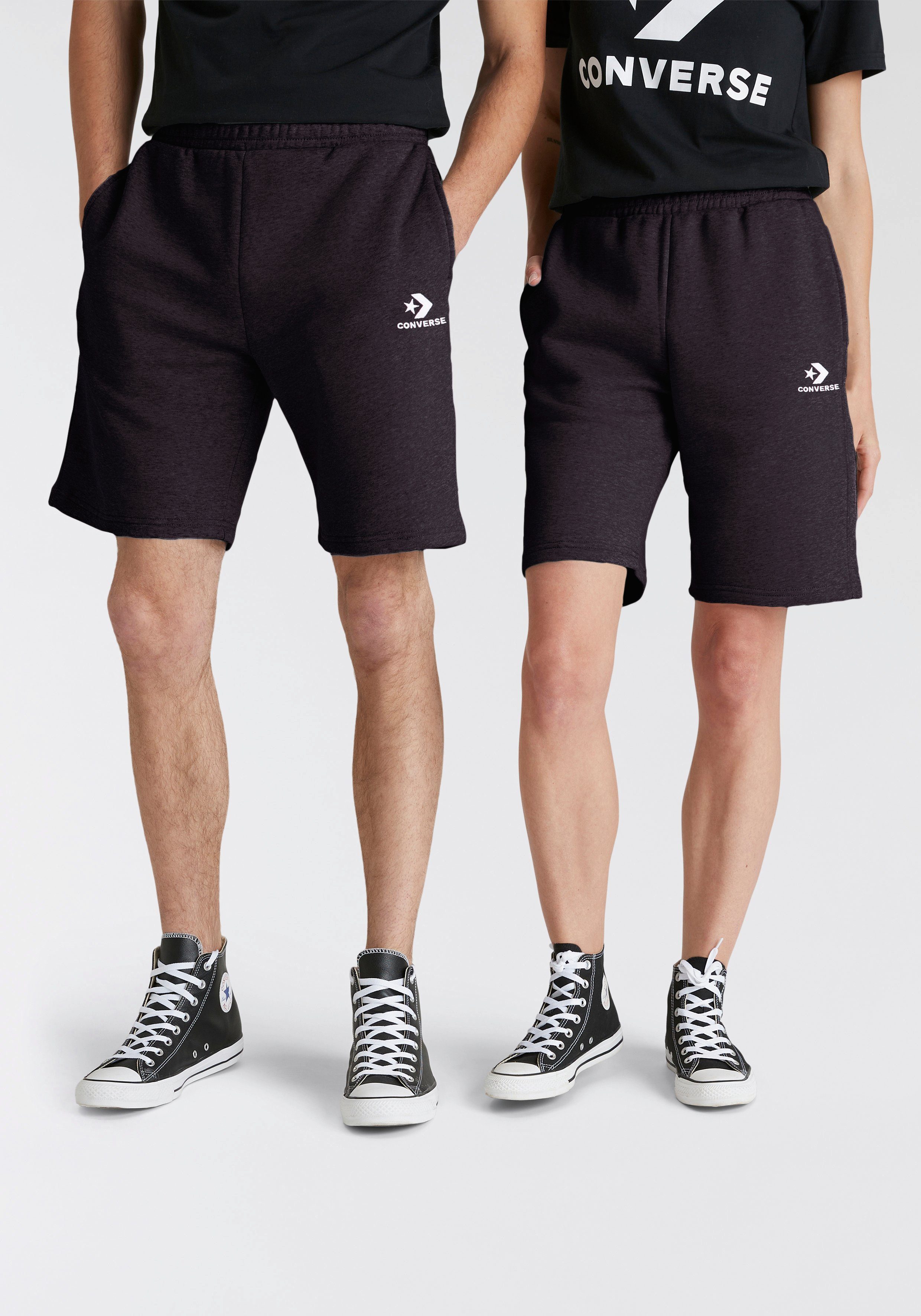 Converse Sweatshorts CONVERSE GO-TO EMBROIDERED STAR CHE (1-tlg) schwarz