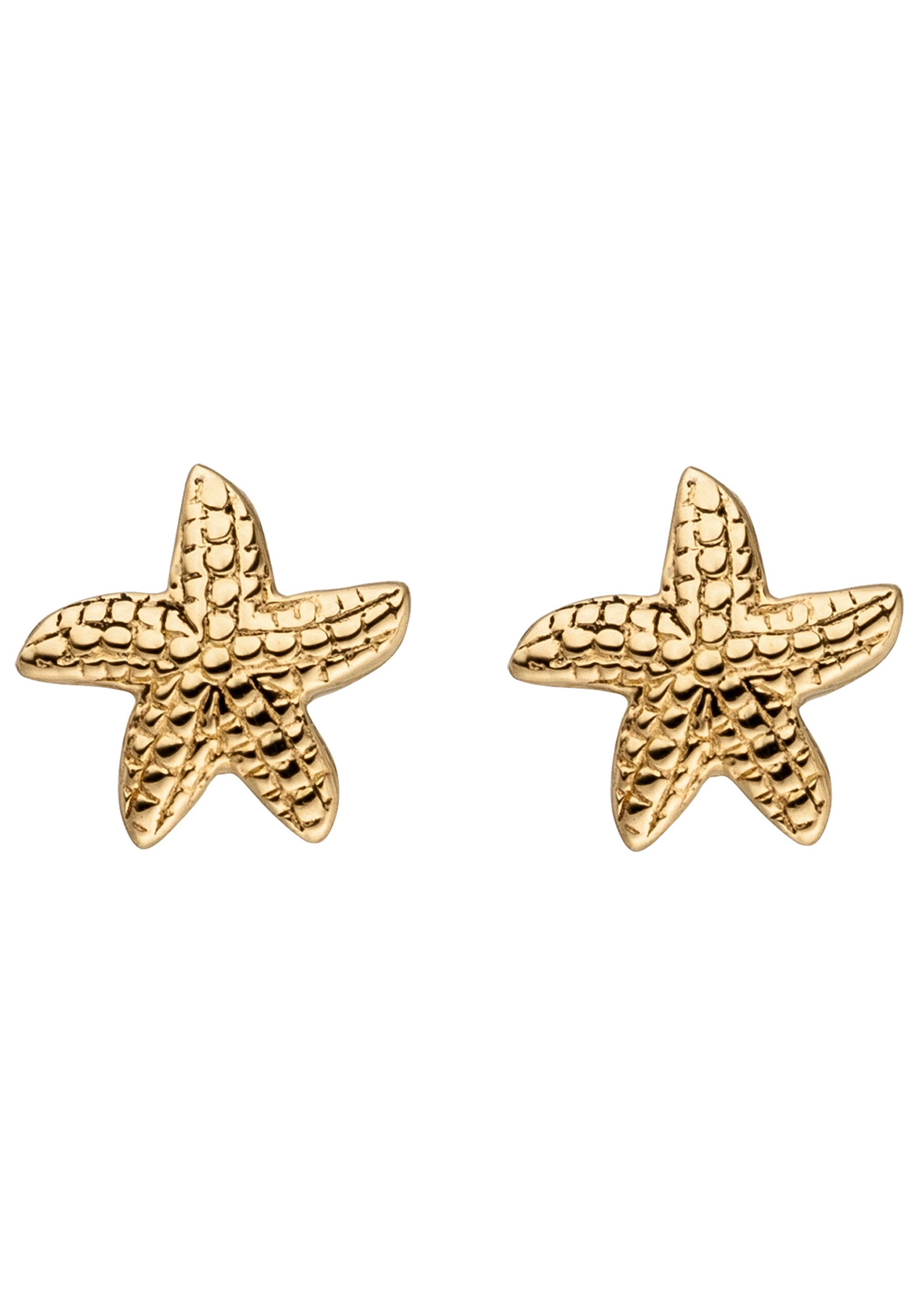 JOBO Paar Ohrstecker Ohrringe Seestern, 585 Gold
