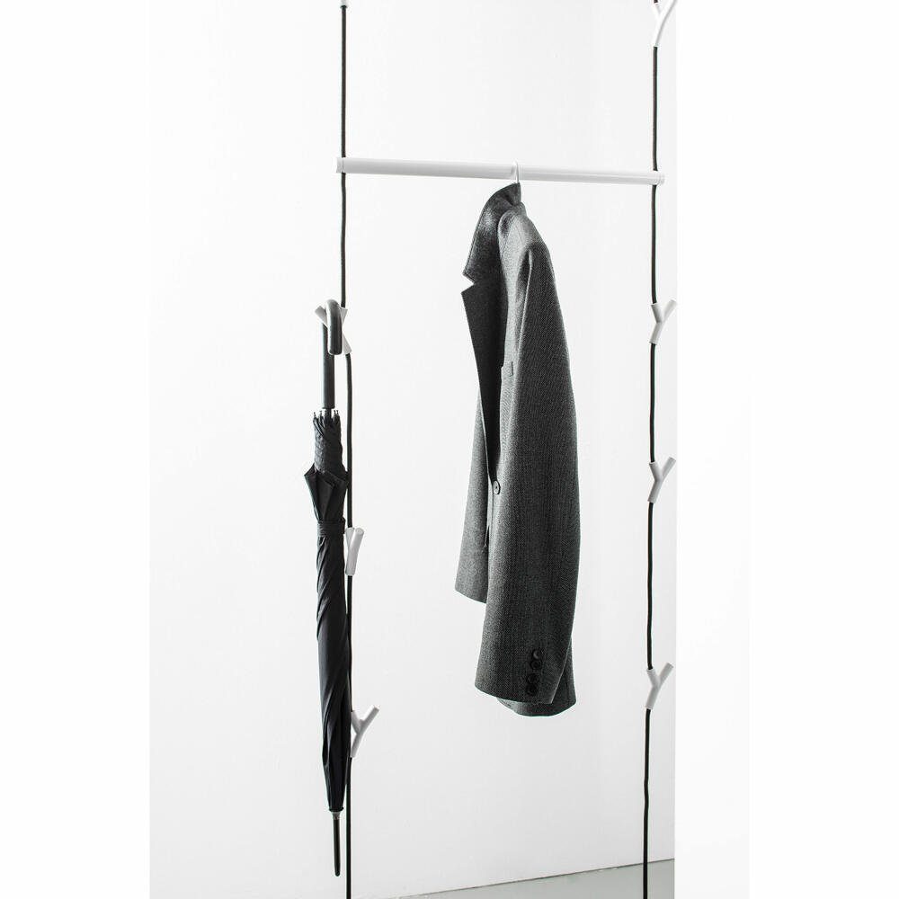 Depot4Design Garderobenhalter Wardrope Stange Für Kleiderbügel, Weiß, für Seilgarderobe Wardrope