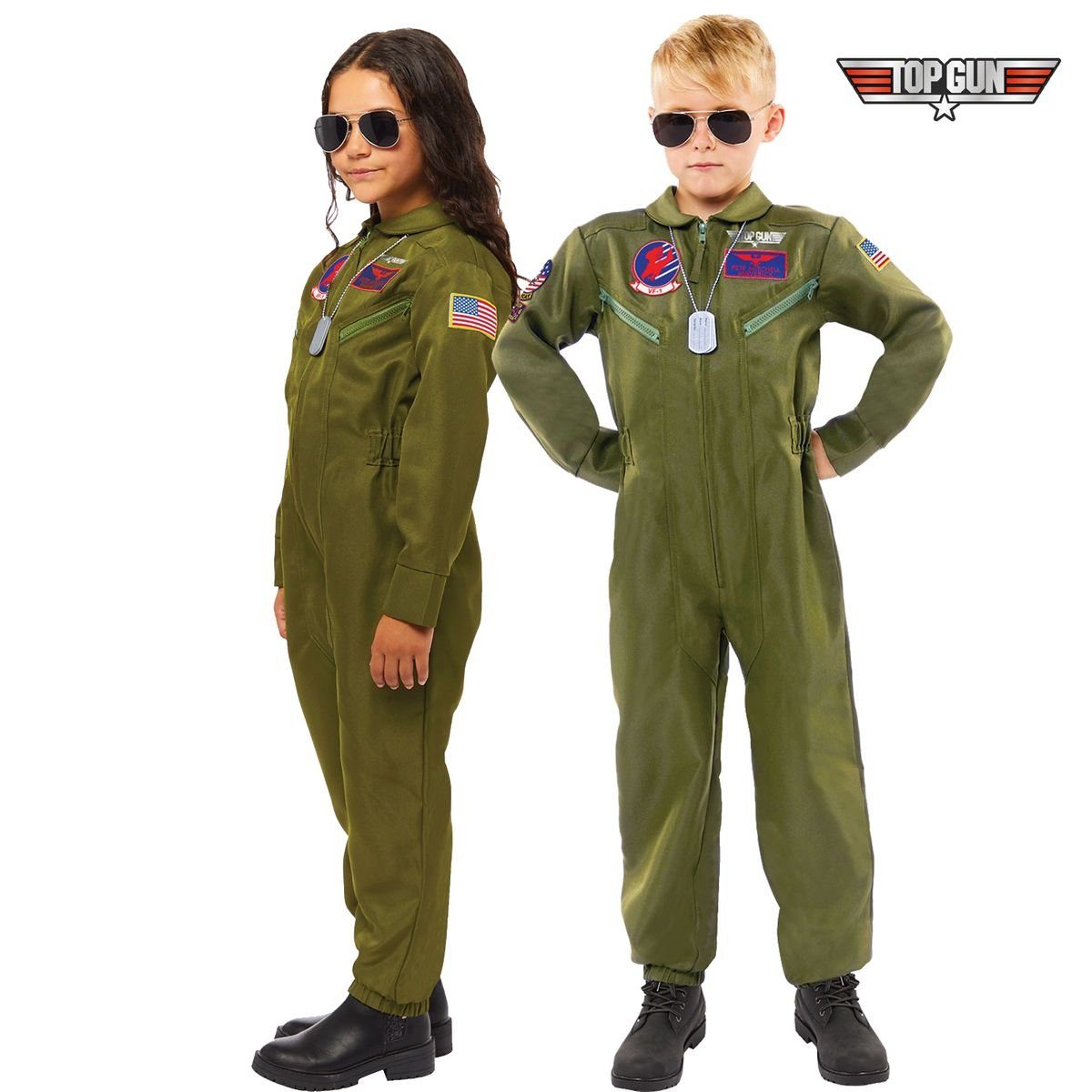 Amscan Kostüm Top Gun Kampfpilot Pete Maverick für Kinder