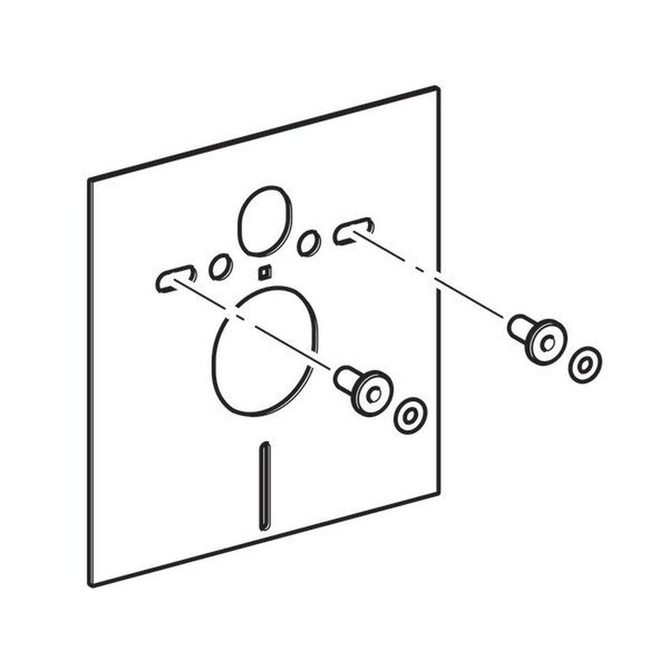 GEBERIT Duschwannen-Schallschutz Schalldämpfende Unterlage für Hänge-Toiletten, Geberit-156-050-00-1