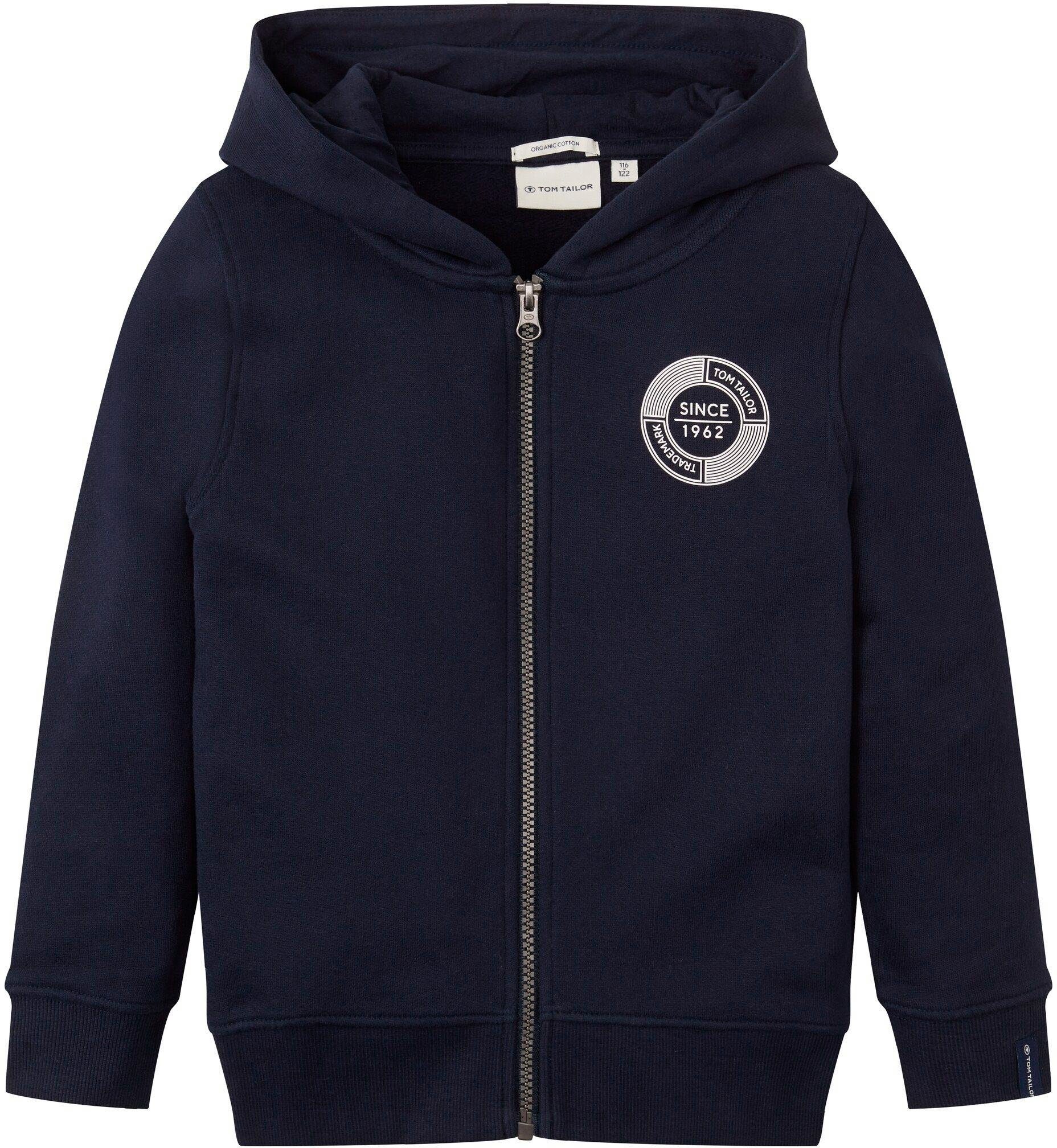 TOM TAILOR Sweatjacke mit Kapuze navy | Zip Hoodies