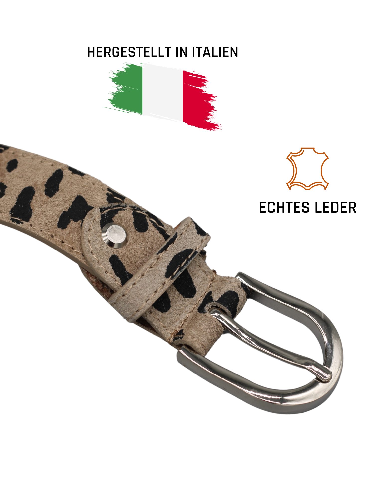 Adel Bags Ledergürtel Damen Gürtel, 3 cm Breit, verschiedene Farben,Hergestellt in Italien – Bild 2 von 5