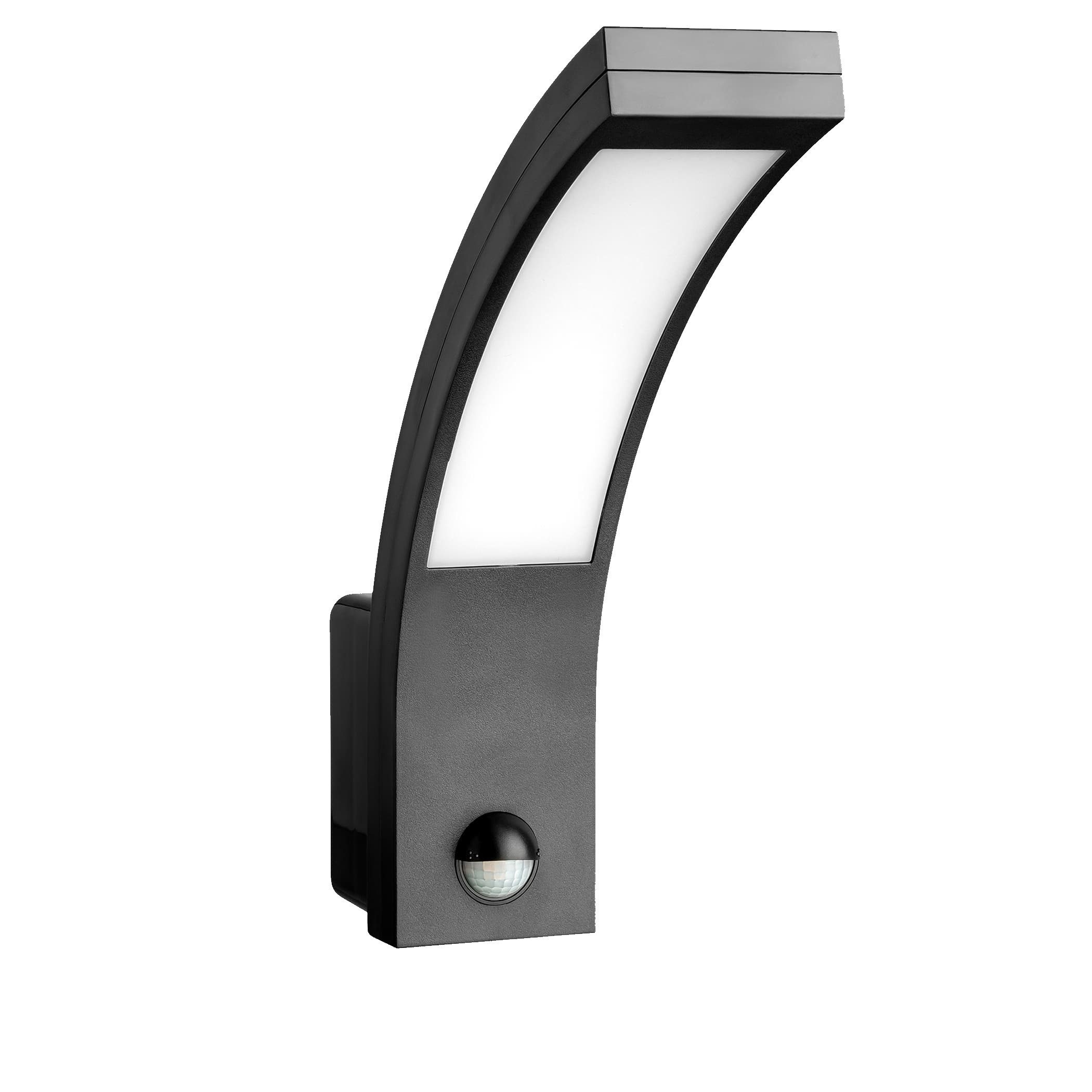 SEBSON Außen-Wandleuchte LED Außenleuchte Bewegungsmelder 9m/140° IP65, 15W 1000lm kaltweiß, Kaltweiß, Bewegungsmelder programmierbar