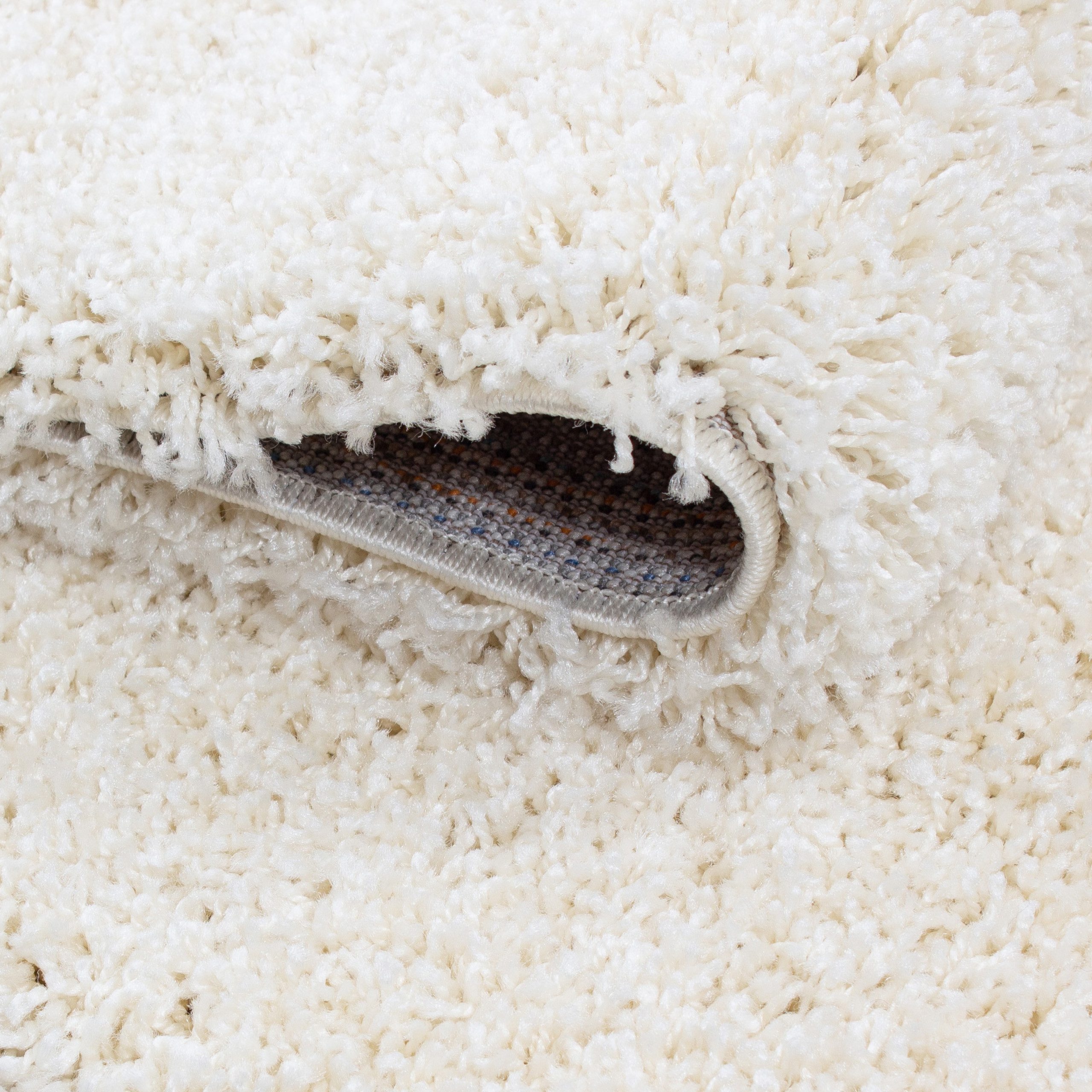 Carpetia Hochflor-Teppich Modernes Shaggy-Design, rund, Höhe: 30 mm, weich, pflegeleicht, strapazierfähig – Bild 4 von 5